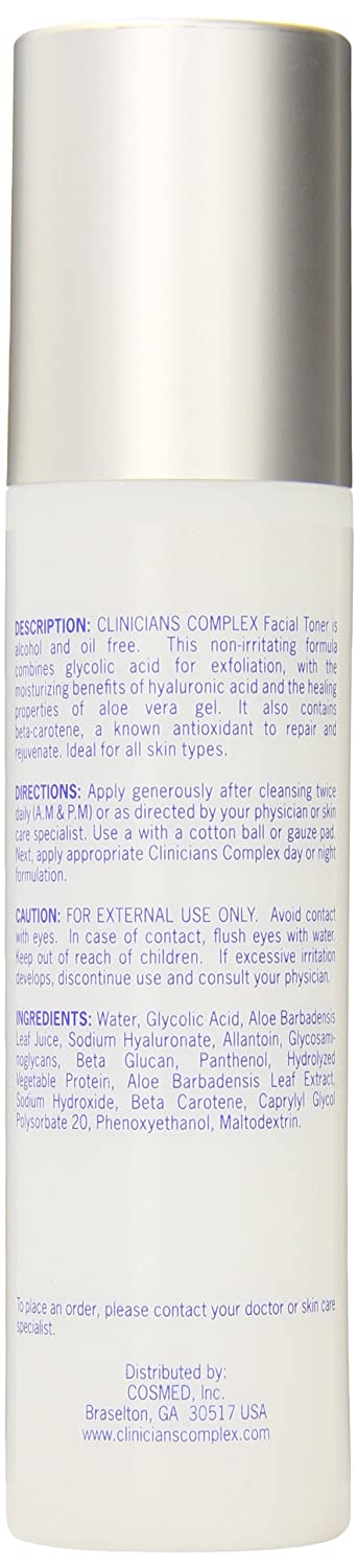 Clinicians Complex Facial Toner - 7.5 oz | Alcohol-Free Hydrating Toner for All Skin Types | Perfect for Daily Skincare Routine & Post-Cleansing Refreshment