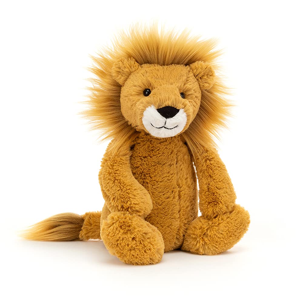 Jellycat Bashful Lion Plush Toy - Soft & Cuddly Small Stuffed Animal for Kids, Perfect for Gifts, Nursery Decor & Comfort