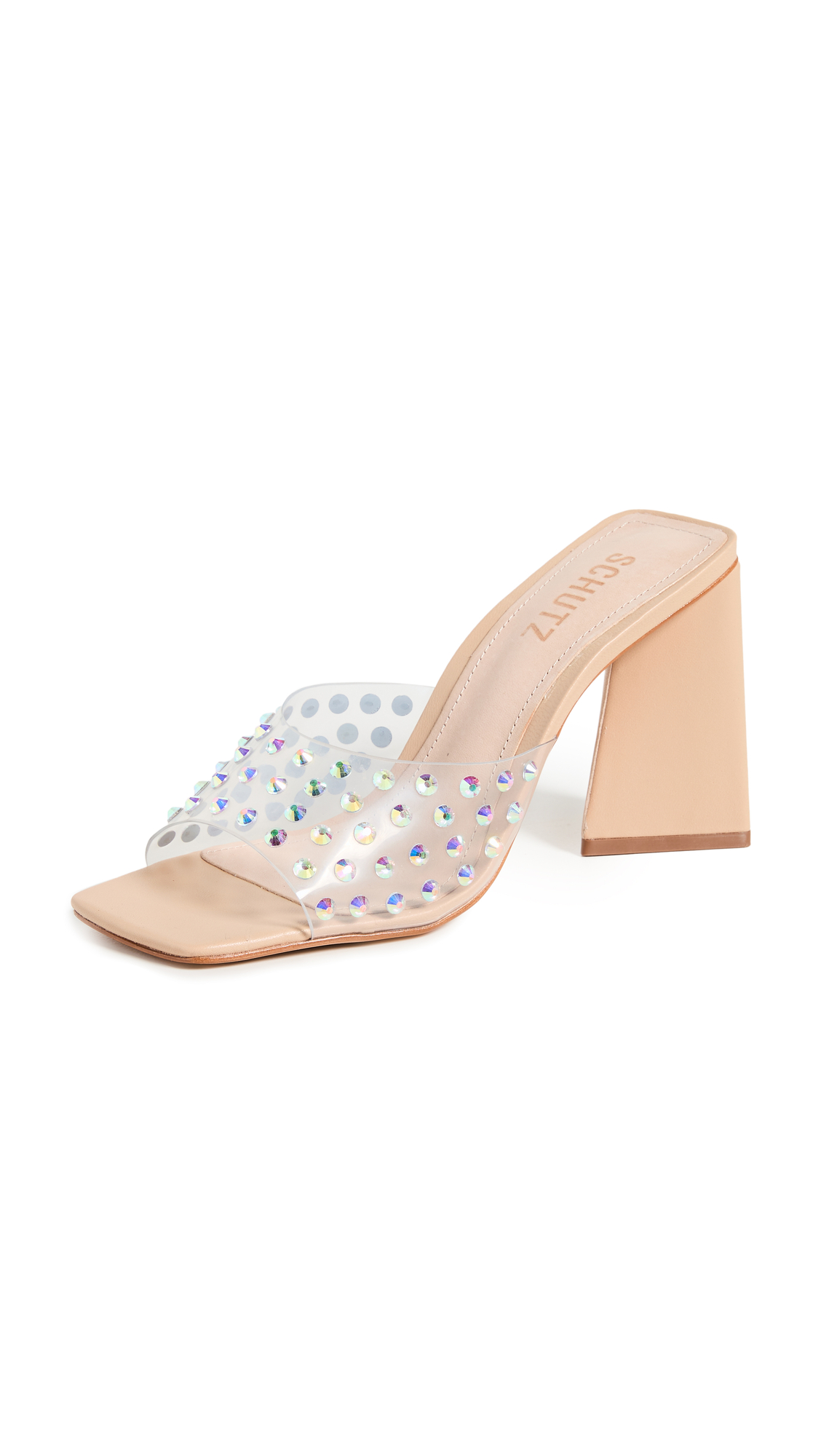 SCHUTZ Women's Lizah Crystal Embellished Sandals - Elegant Summer Wedges for Beach, Wedding & Party Occasions