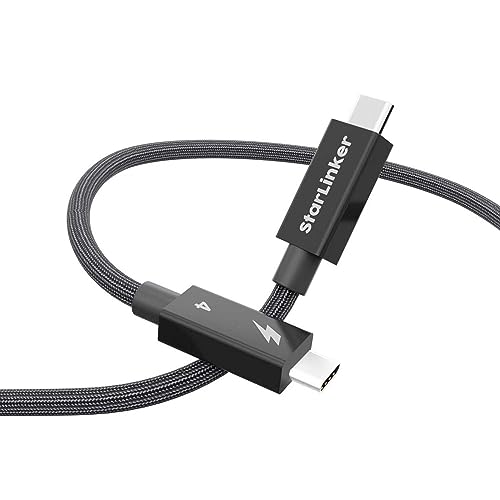 StarLinker Thunderbolt 4 Cable 3.3Ft (1M) - 8K HD Display, 40Gbps Data Transfer, 100W Fast Charging - USB C to USB C Cable Compatible with MacBook Pro, iPad Pro, Dell XPS - Perfect for Home Office, Gaming & 4K/8K Video Editing