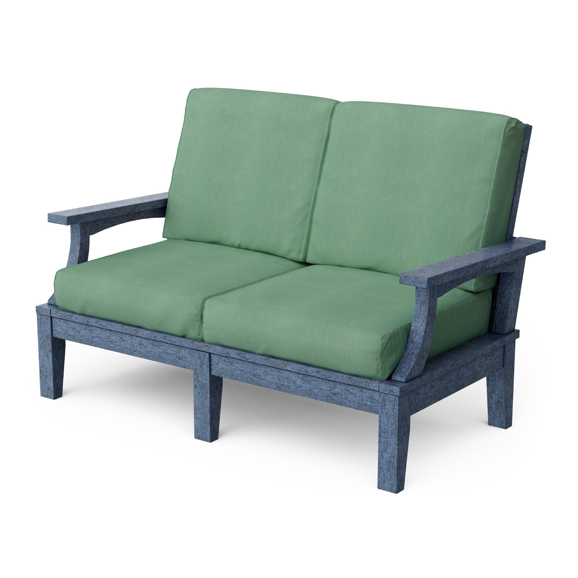 Heritage Deep Seating Love Seat Cushioned Sofa - Outdoor Patio Furniture for Garden, Poolside & Backyard Relaxation