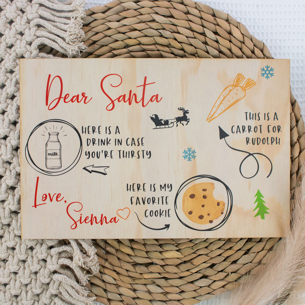 Personalized Santa Plate with Custom Name - Perfect for Christmas Gifts & Holiday Decor