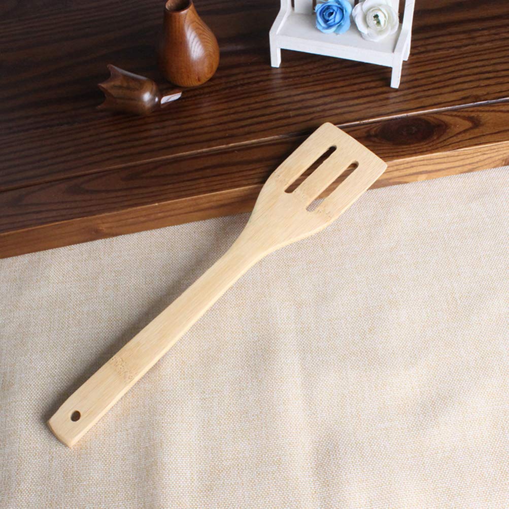 6-Piece Bamboo Kitchen Utensil Set - Wooden Spoons & Slice Tools for Cooking, Baking & Serving - Eco-Friendly Cutlery for Home Chefs & Professional Kitchens
