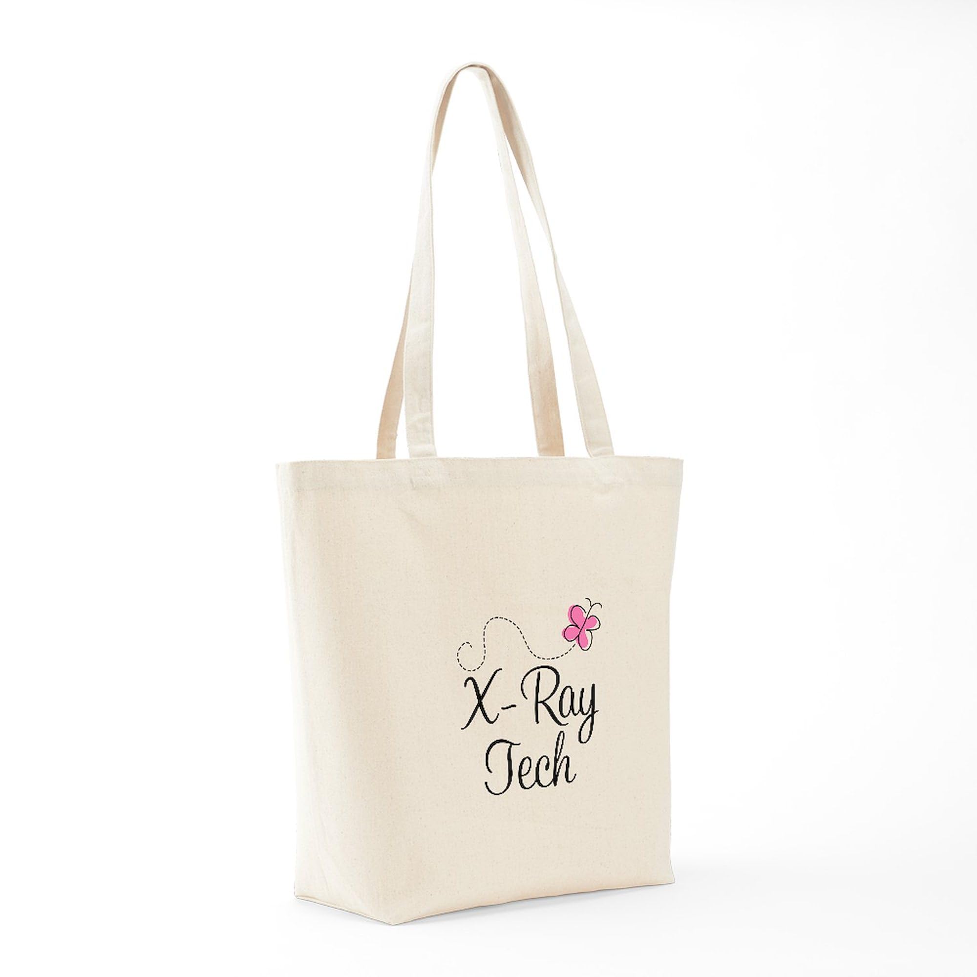 Cute X-Ray Tech Tote Bag - Natural Canvas Reusable Shopping Bag for Work & Groceries | Durable & Eco-Friendly