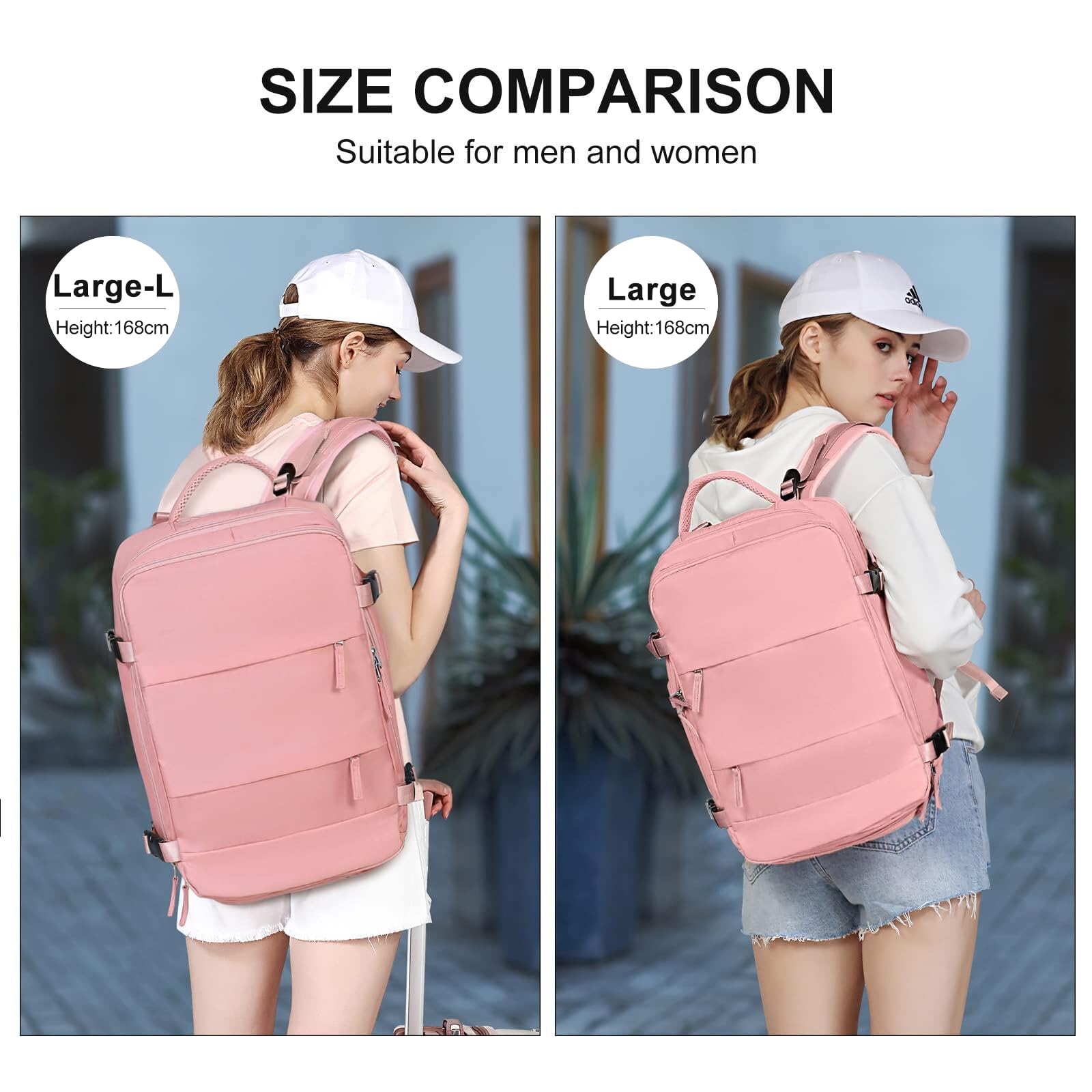 Coowoz Large Travel Backpack for Women & Men - Waterproof Carry On Backpack, Hiking Backpack for Outdoor Sports, Casual Daypack - Perfect for Air Travel, Camping, Hiking and Daily Commute