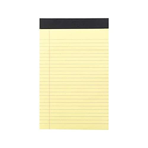 MyOfficeInnovations 163832 Narrow Ruled Notepads, 5 x 8 Inches, Canary Yellow, 50 Sheets per Pad, 12 Pads per Pack - Perfect for Office Notes, School Work & Daily To-Do Lists