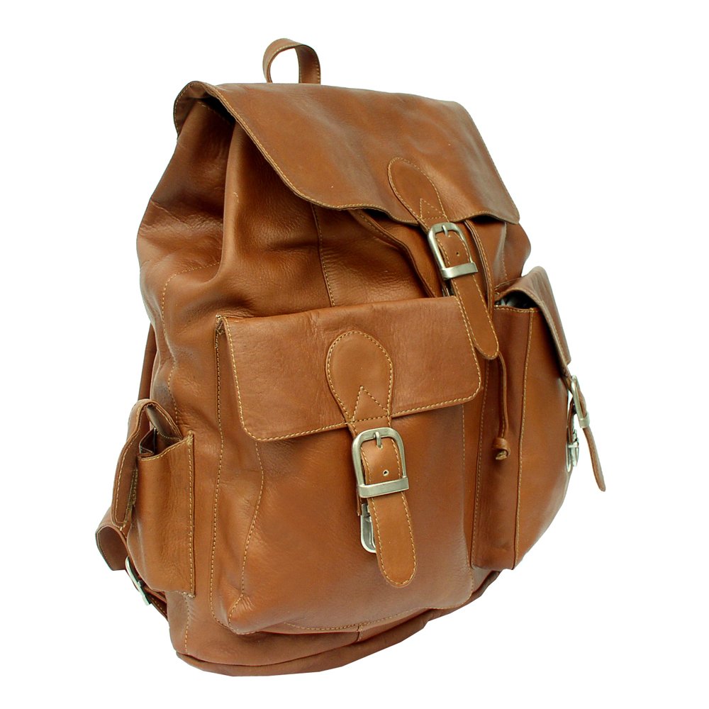 Large Bucket Flap Backpack with Adjustable Straps - Durable Saddle Design for School, Travel & Outdoor Adventures