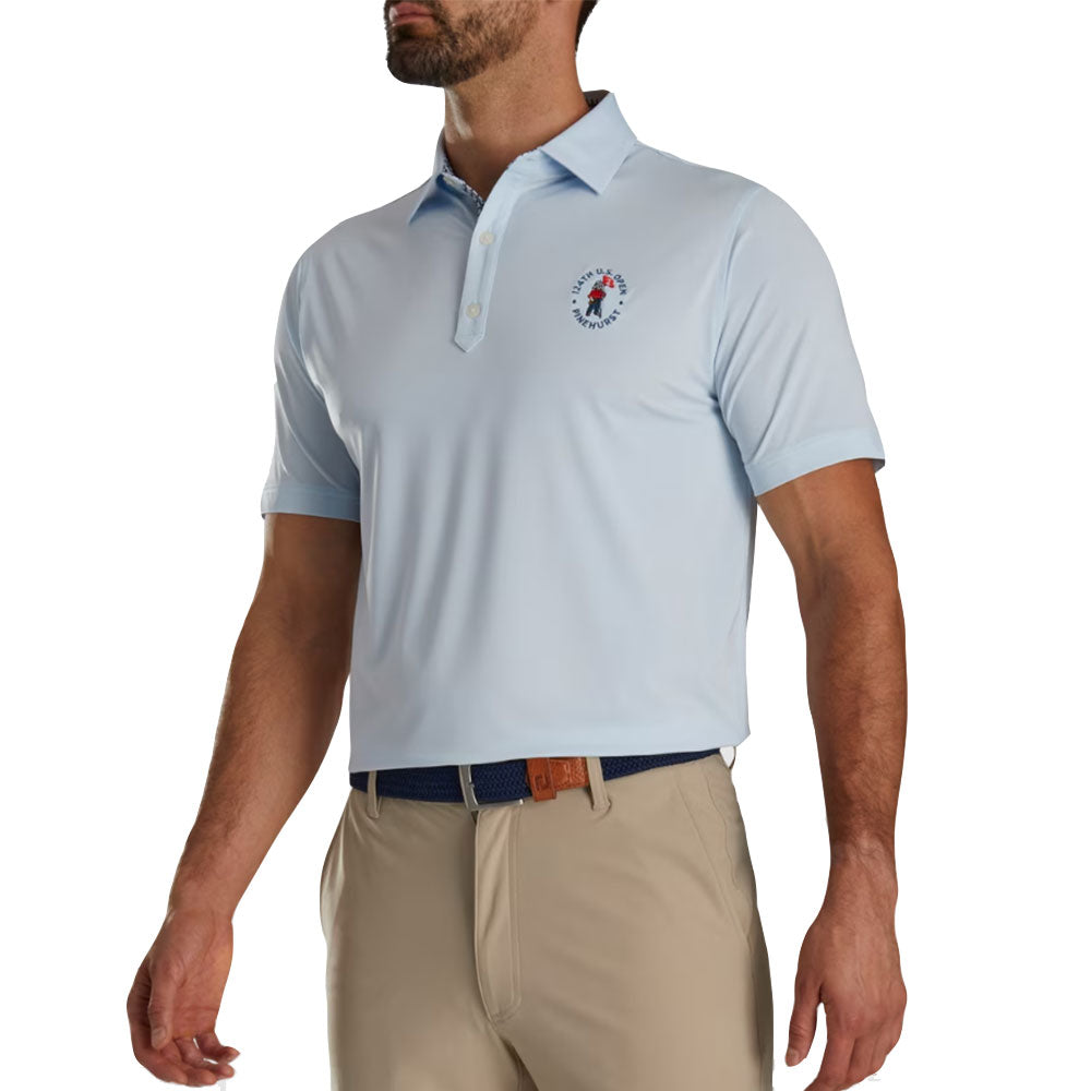 FootJoy 2024 U.S. Open Men's Performance Golf Polo Shirt - Moisture Wicking & UV Protection for Tournament & Casual Play