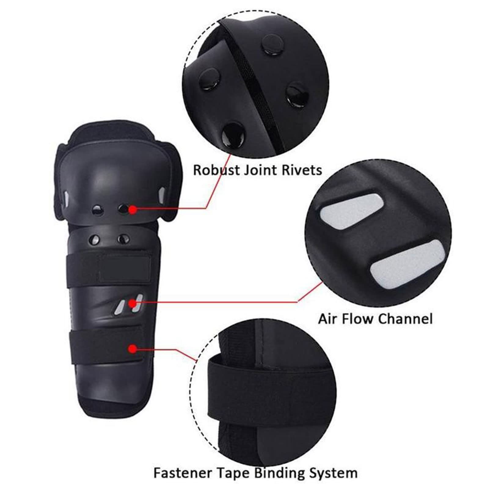 Motorcycle Knee & Elbow Pads - Adjustable Breathable Motocross Guards for Riding & Racing (4PCS)