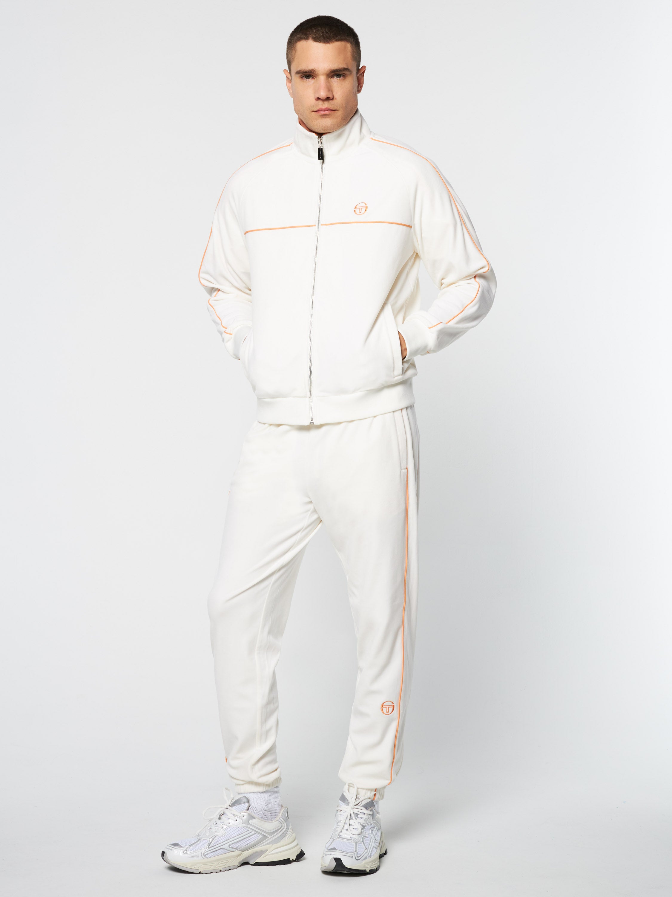 Lioni Velour Track Jacket for Men & Women | Soft & Comfortable Hooded Jacket | Archivio Gardenia Collection | Perfect for Gym, Running & Casual Wear