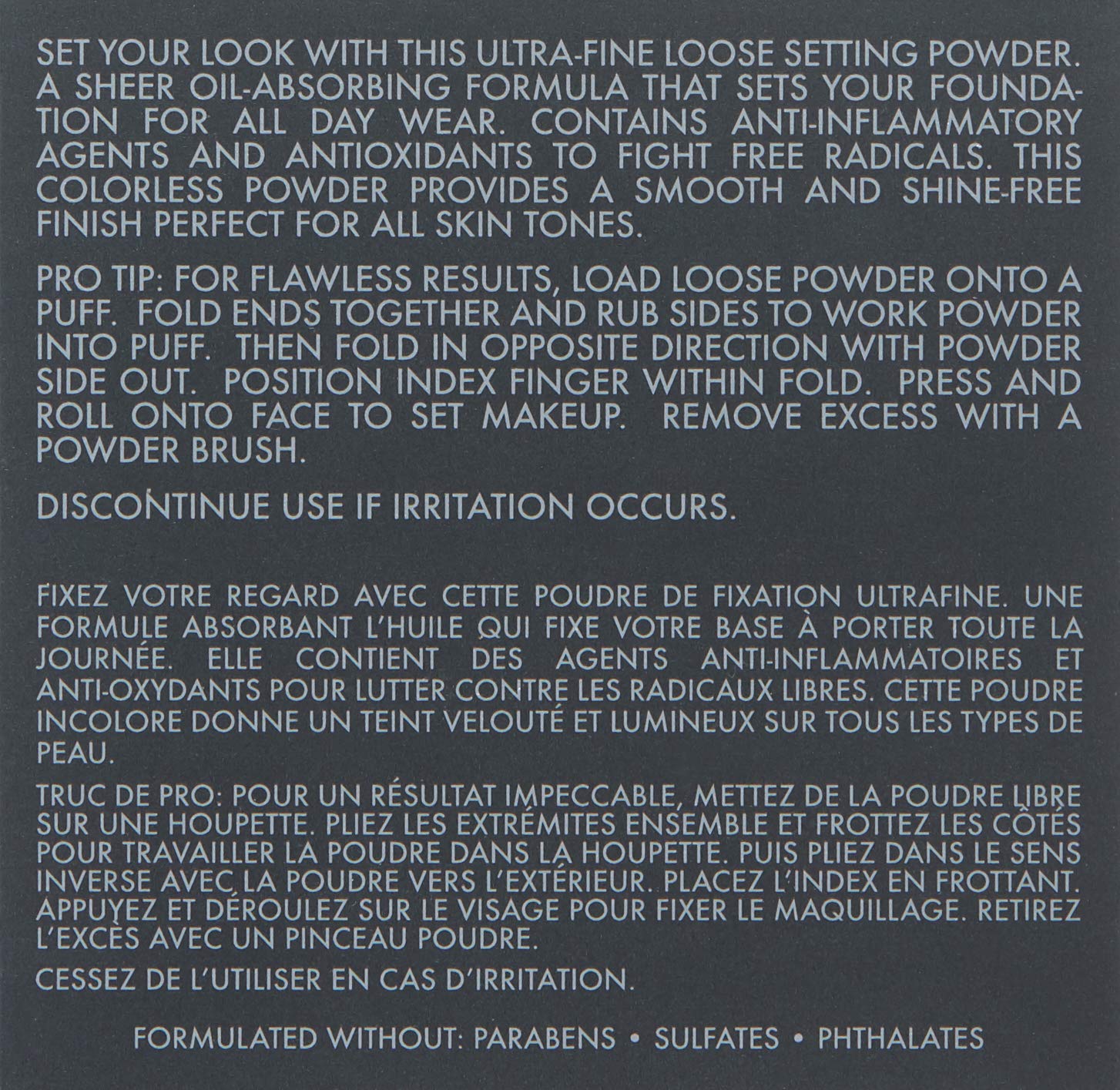 CINEMA SECRETS Pro Cosmetics Ultralucent Loose Setting Powder - Translucent & Colorless | Oil-Control & Long-Lasting Makeup Finish | Perfect for HD Photography & Everyday Wear