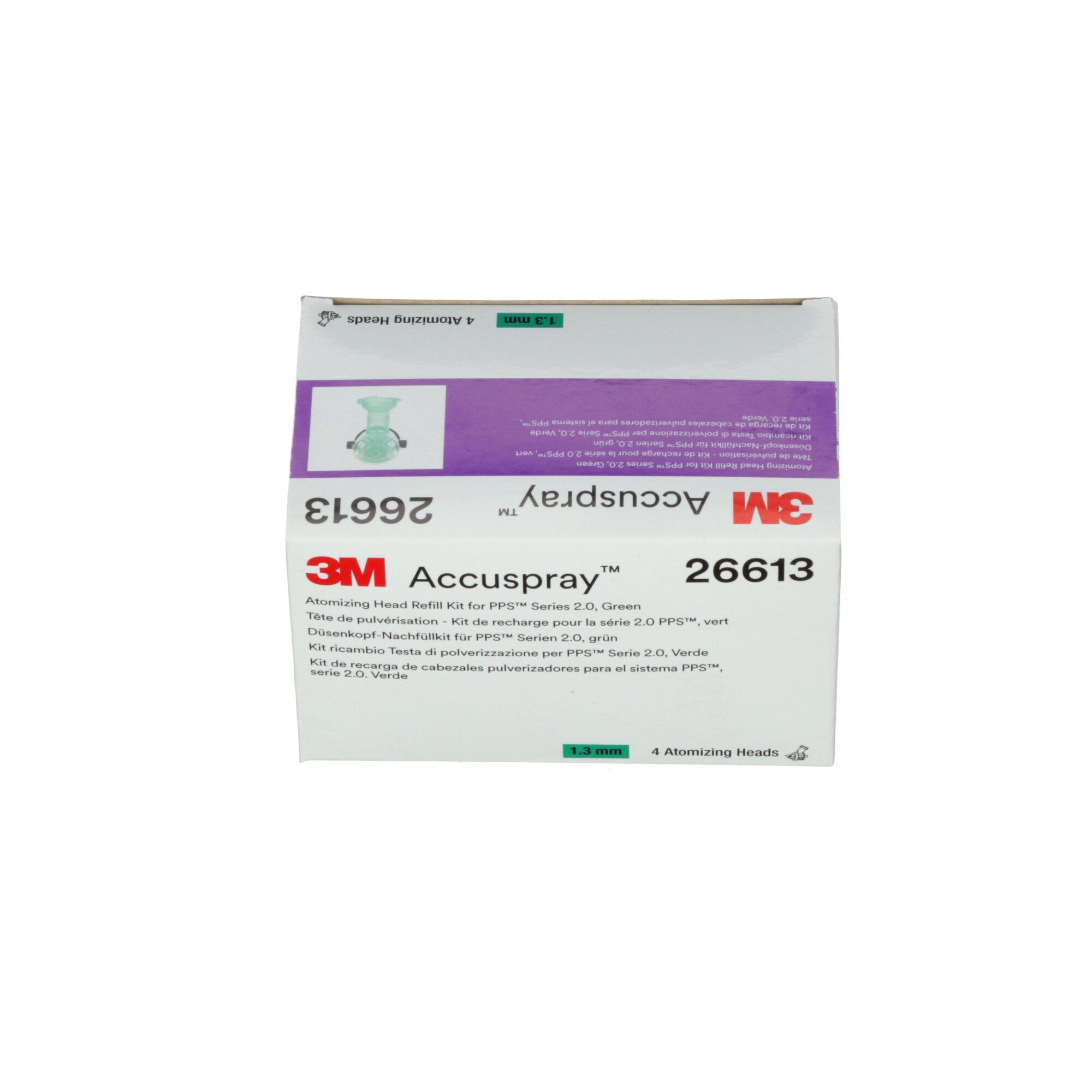 3M Accuspray Atomizing Head Refill Pack - Compatible with 3M PPS Series 2.0 Spray System (Model 26613) - Green Replacement Nozzles for Professional Painting and Coating Applications