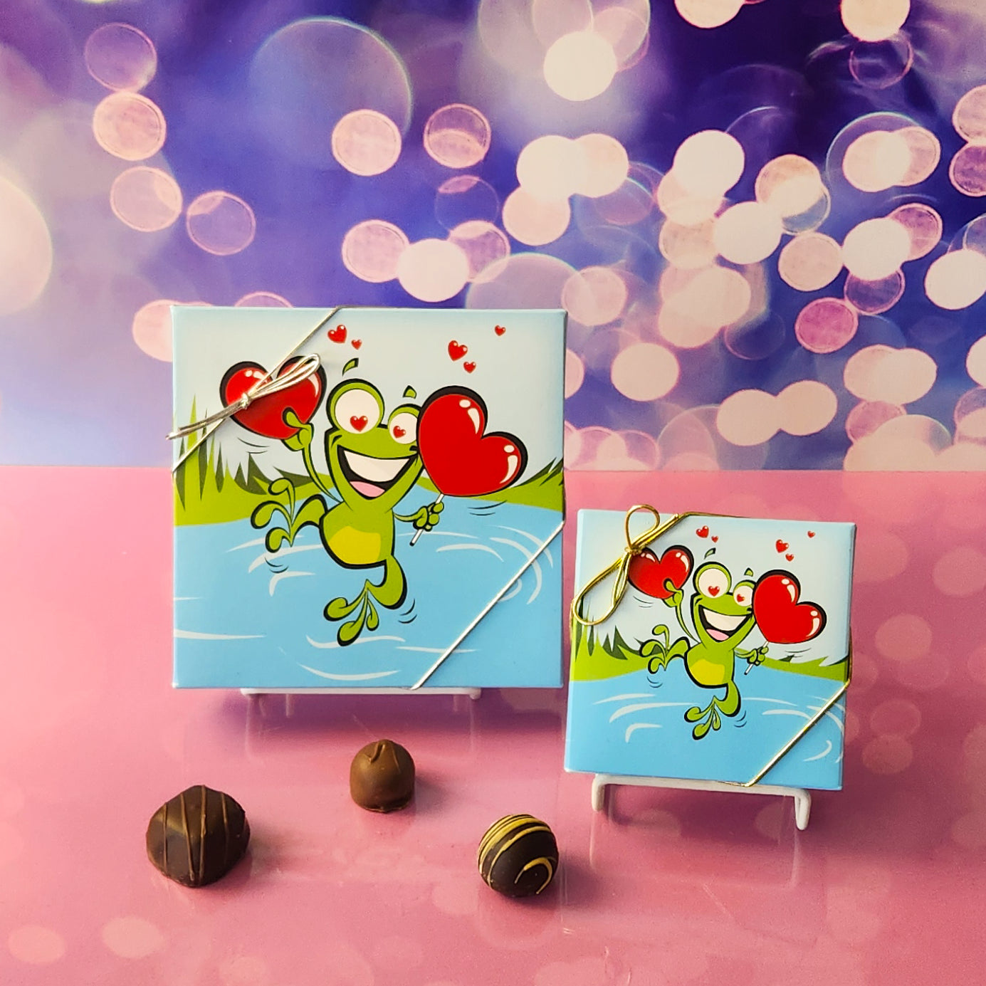 Heart-Themed Leaping Frog Gift Box - Assorted Popular Toys for Kids | Perfect for Birthdays, Party Favors & Valentine's Day Gifts
