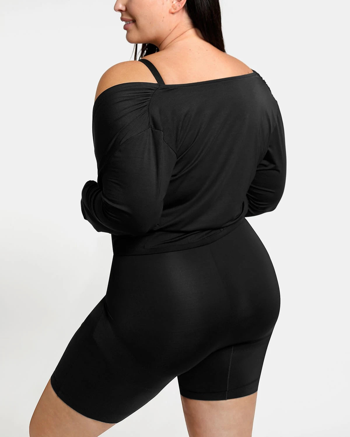 2-in-1 Built-in Shapewear Overlapping V-Neck Top for Women - Slimming Seamless Tummy Control Camisole for Layering & Everyday Wear