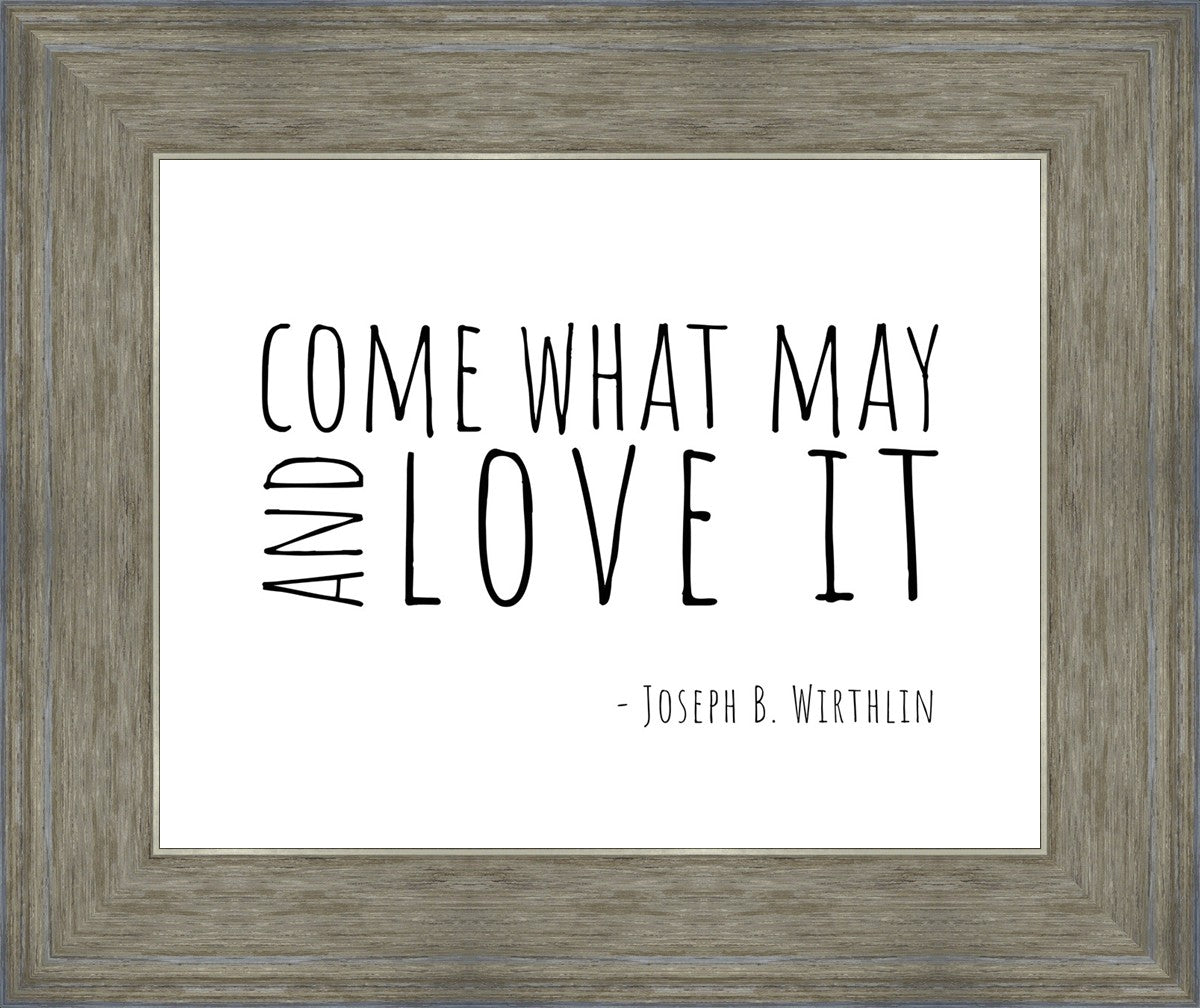 Come What May By Paige Tilly - Inspirational Wall Art Decor for Home, Office & Gift Giving | Motivational Quote Print for Living Room, Bedroom & Workspace
