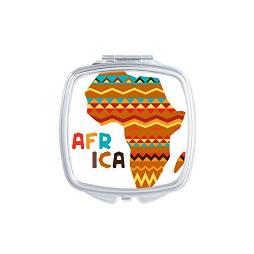 DIYthinker Africa Map Design Compact Double-Sided Pocket Mirror - Portable Makeup Mirror for Travel, Home, and Office Use