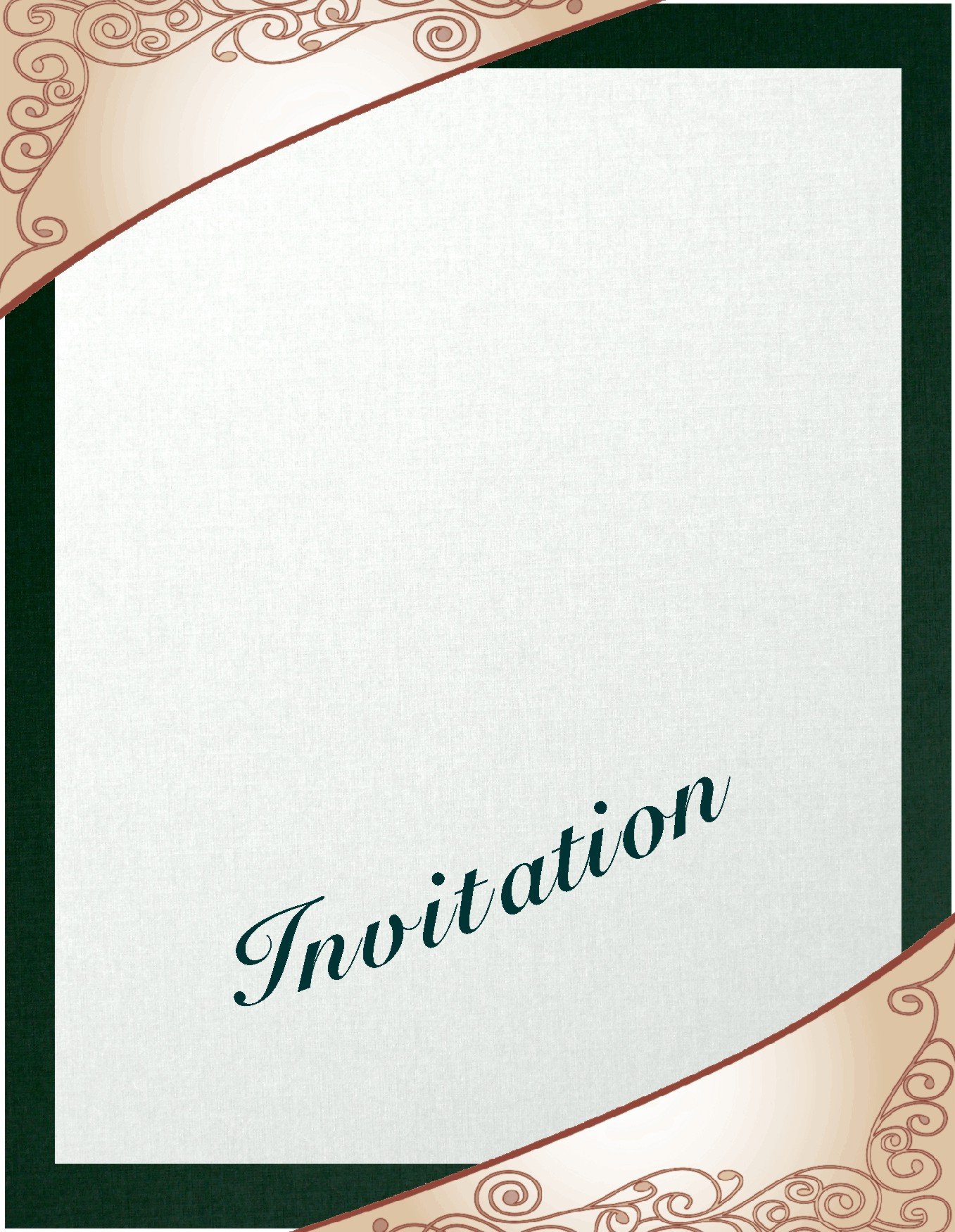 150 Dark Green Linen 80# Cover Paper Sheets - 4