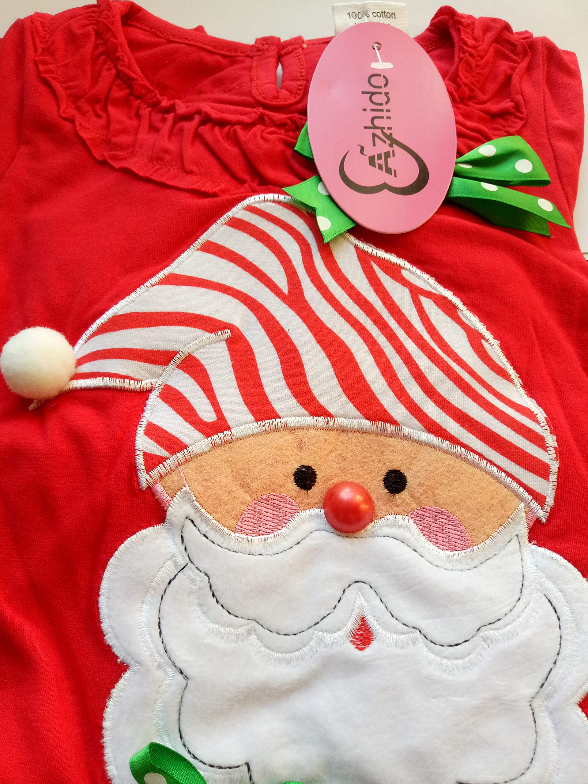 2-Piece Girls' Long Cotton Christmas Santa Pajama Set - Red Holiday Sleepwear for Toddlers (4-5T) - Perfect for Christmas Morning & Family Photos