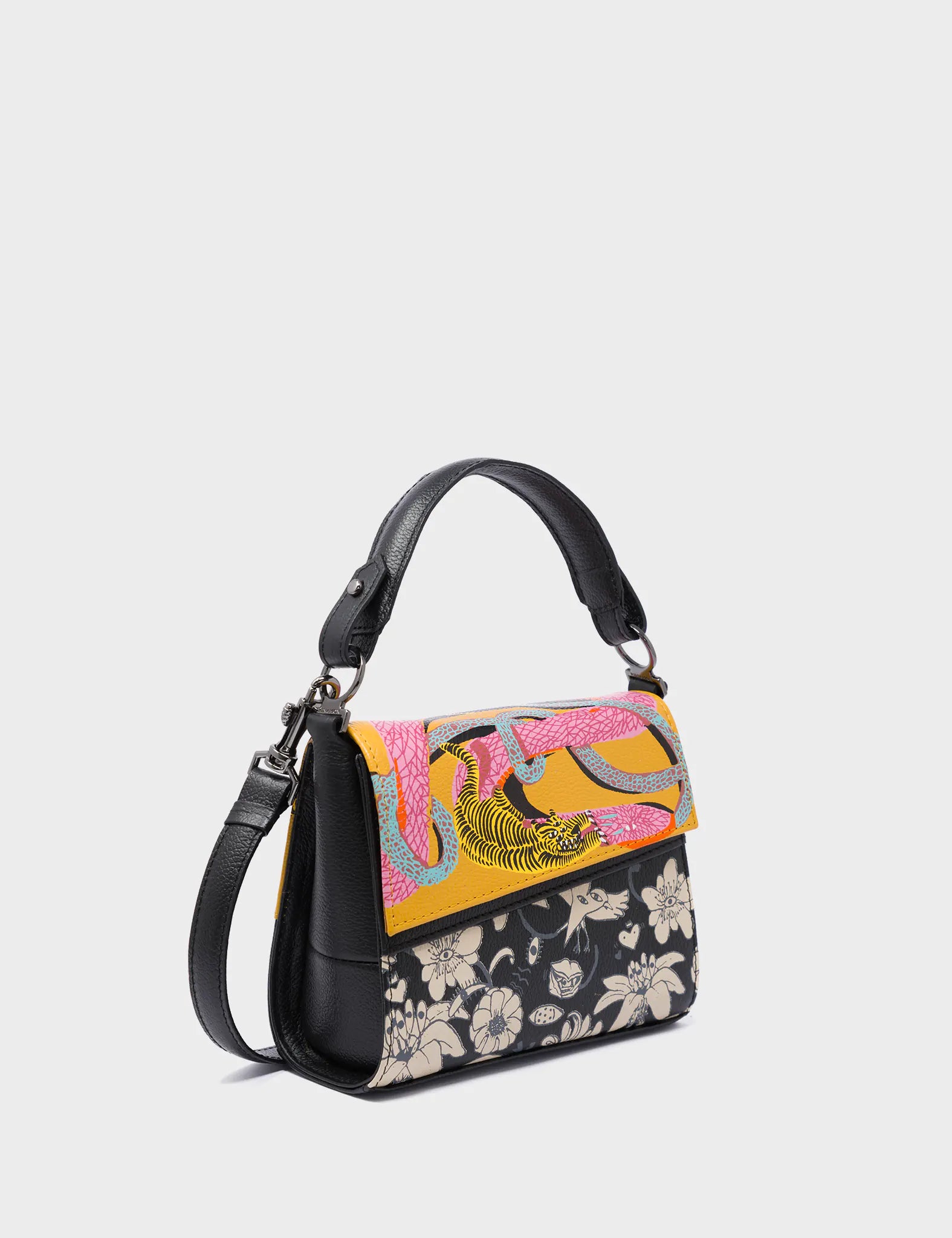 Anastasio Black Leather Micro Crossbody Handbag - Stylish & Compact for Everyday Use, Travel, and Date Nights