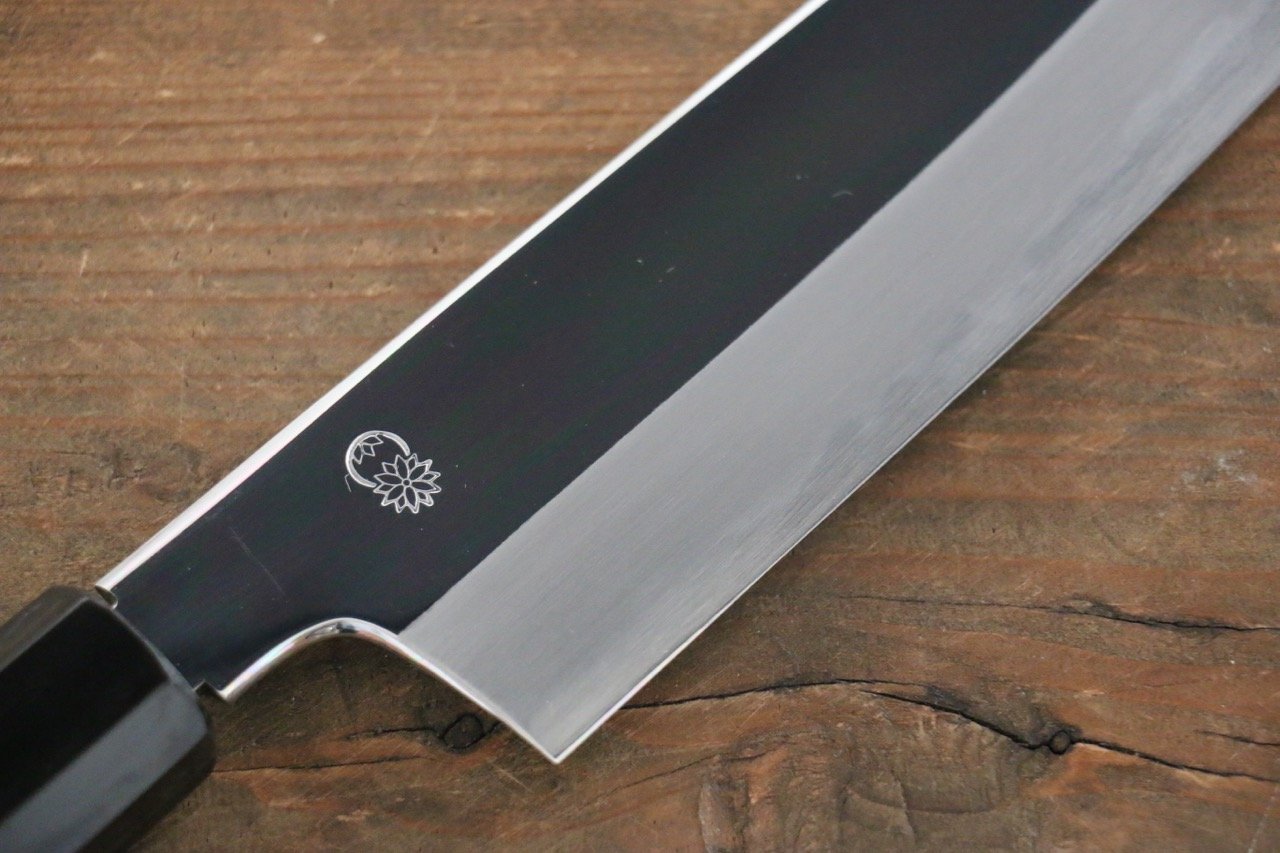 Choyo 180mm White Steel Santoku Knife with Mirrored Finish & Magnolia Wood Handle - Perfect for Slicing, Dicing, and Chopping Vegetables, Meat, and Fish in Professional Kitchens and Home Cooking
