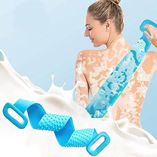 COFICSTIC Silicone Body Scrubber - Dual-Sided Shower Strap for Back Cleaning & Massage - Men & Women - Bath & Spa Use