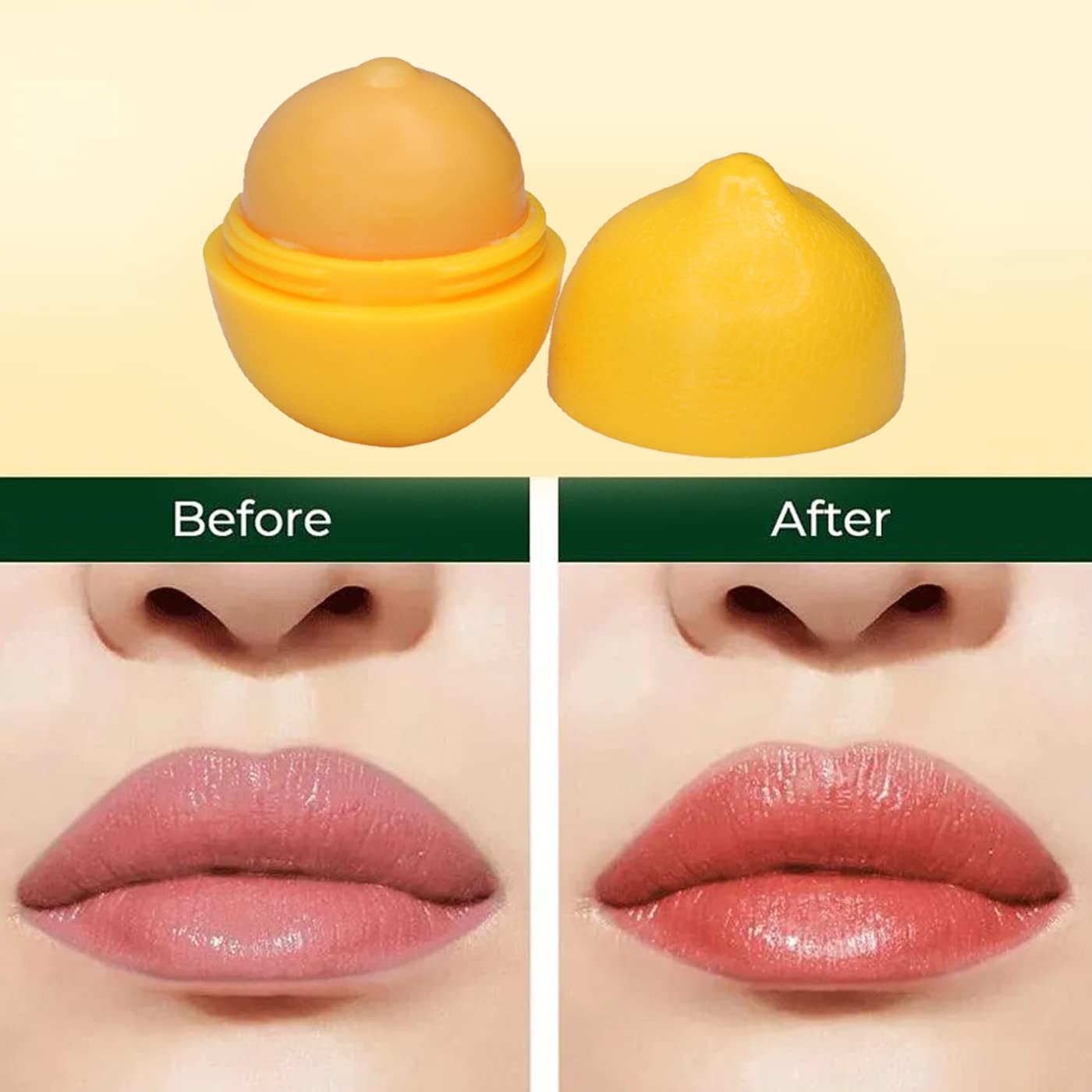 Baal Lemon Shaped Lip Balm for Girls - Moisturizing & Hydrating Dry Lips - Perfect for School, Travel, and Daily Lip Care