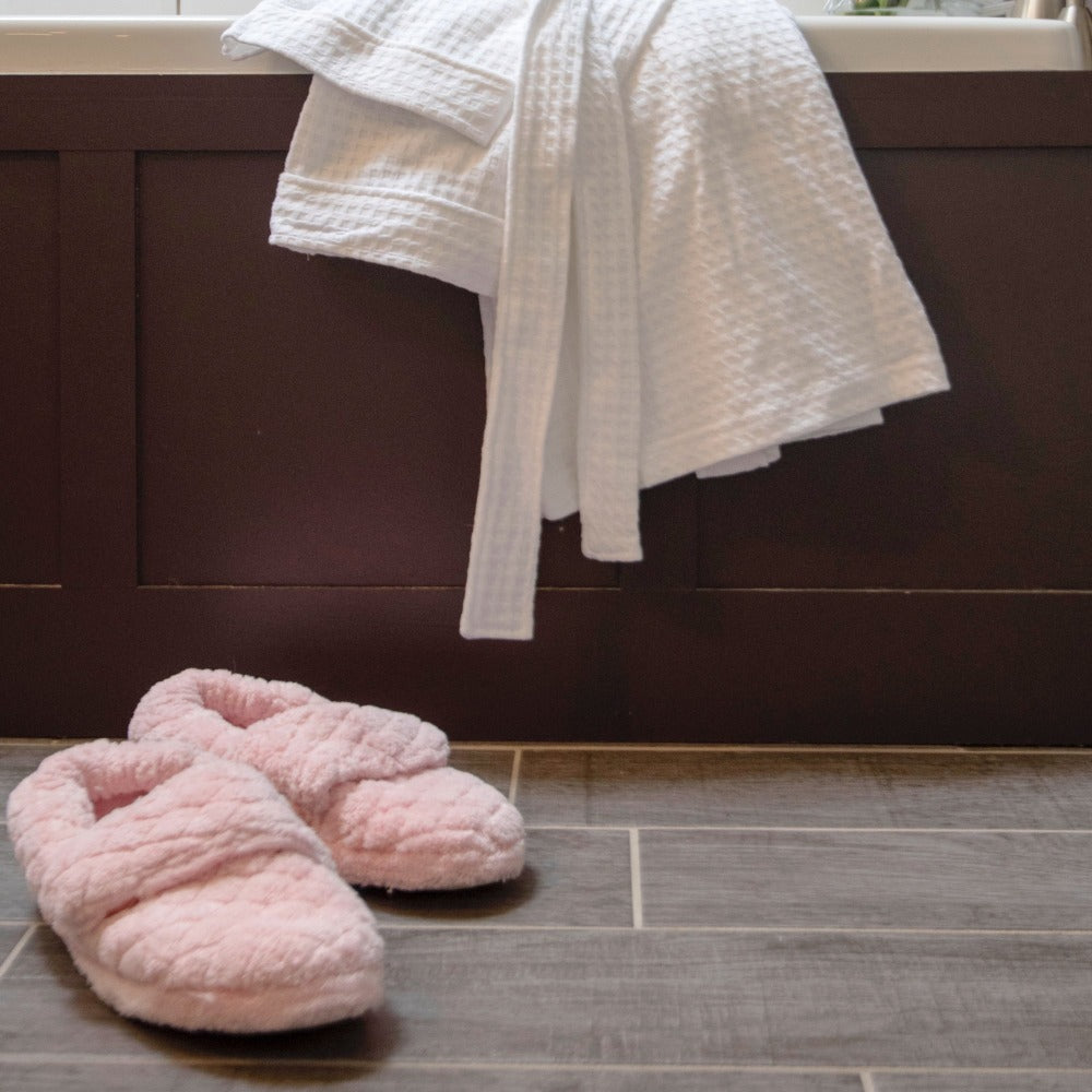 Women's Spa Wrap Slippers with Cloud Cushion® - Ultra Soft House Slippers for Relaxation, Bathroom & Lounge Comfort - Perfect for Home, Spa & Self-Care Moments