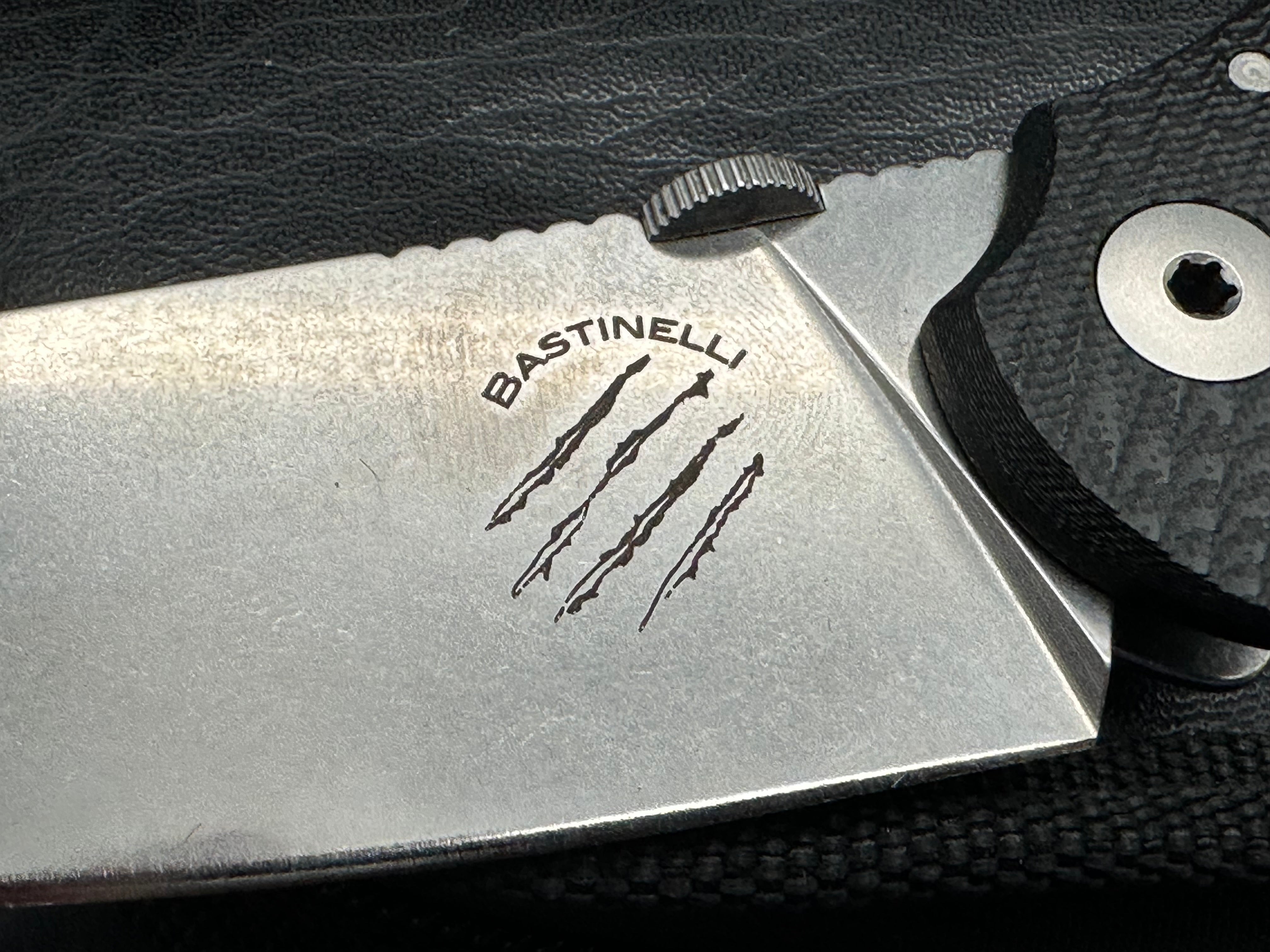 Bastinelli Dragotac Compact Titanium Frame Lock Folding Knife - Black EDC Pocket Knife for Outdoor, Camping, Hiking & Everyday Carry