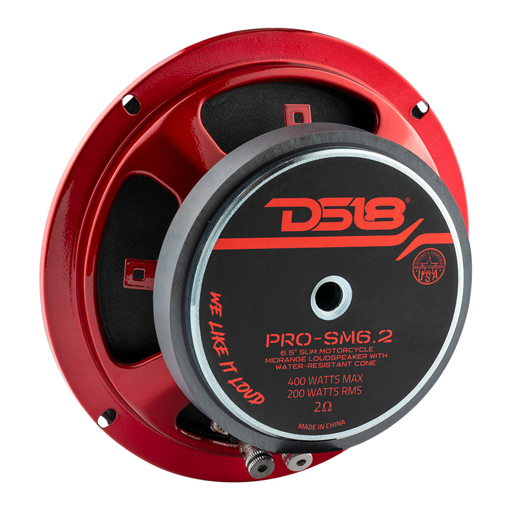 PRO 6.5 Inch Water Resistant Mid-Range Loudspeaker - 200 Watts RMS 2 Ohm - Perfect for Marine, ATV & Outdoor Audio Systems