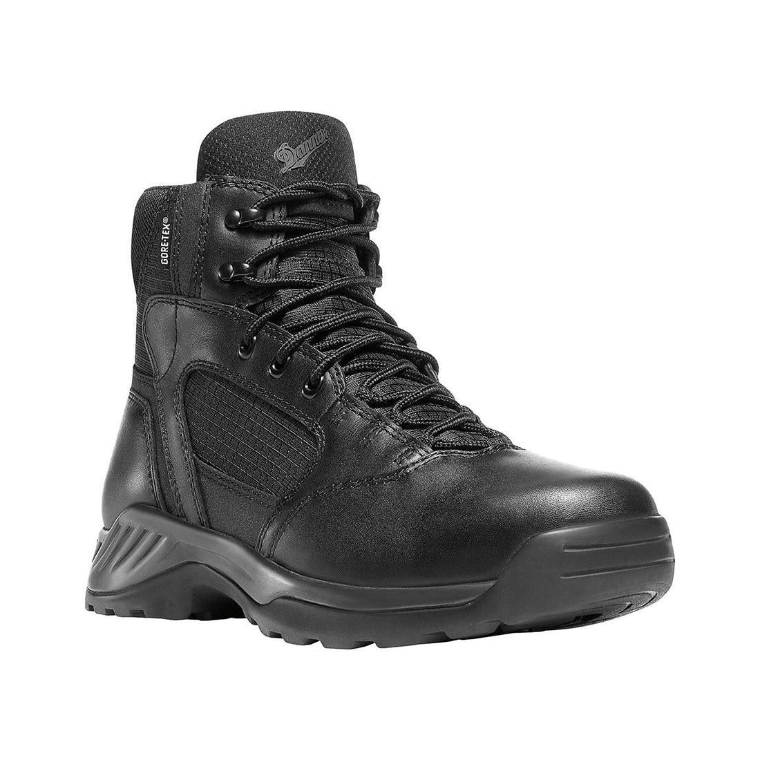 Kinetic Side Zip 6 Tactical Boots for Men - Black Military & Work Boots - Lightweight & Durable for Outdoor, Hiking & Security Work