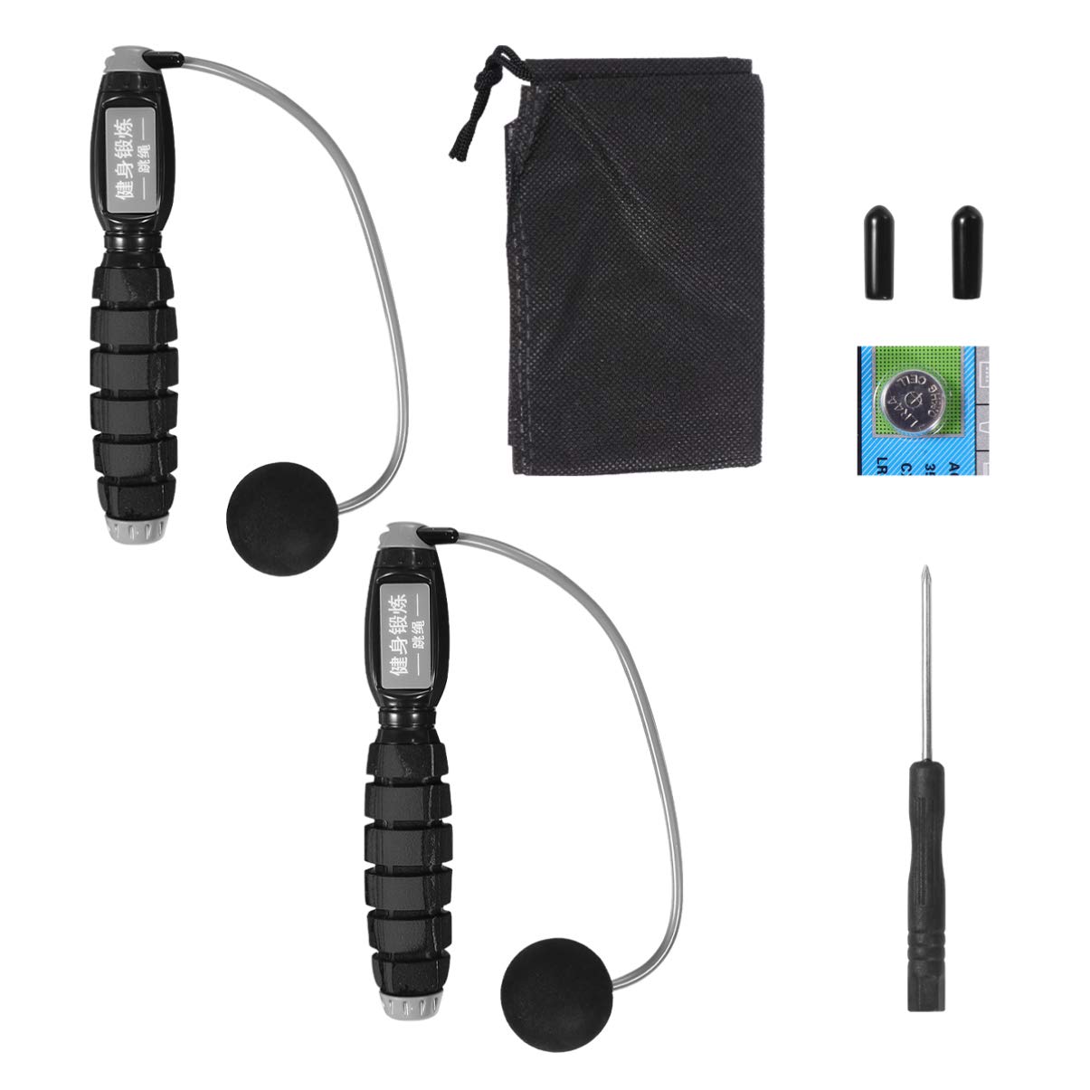 BESPORTBLE Automatic Counting Jump Rope - Ropeless Electronic Skipping Rope with Ball Counter for Indoor/Outdoor Workouts (Blue & White) | Perfect for Home Gym, Cardio Training & Fitness Enthusiasts