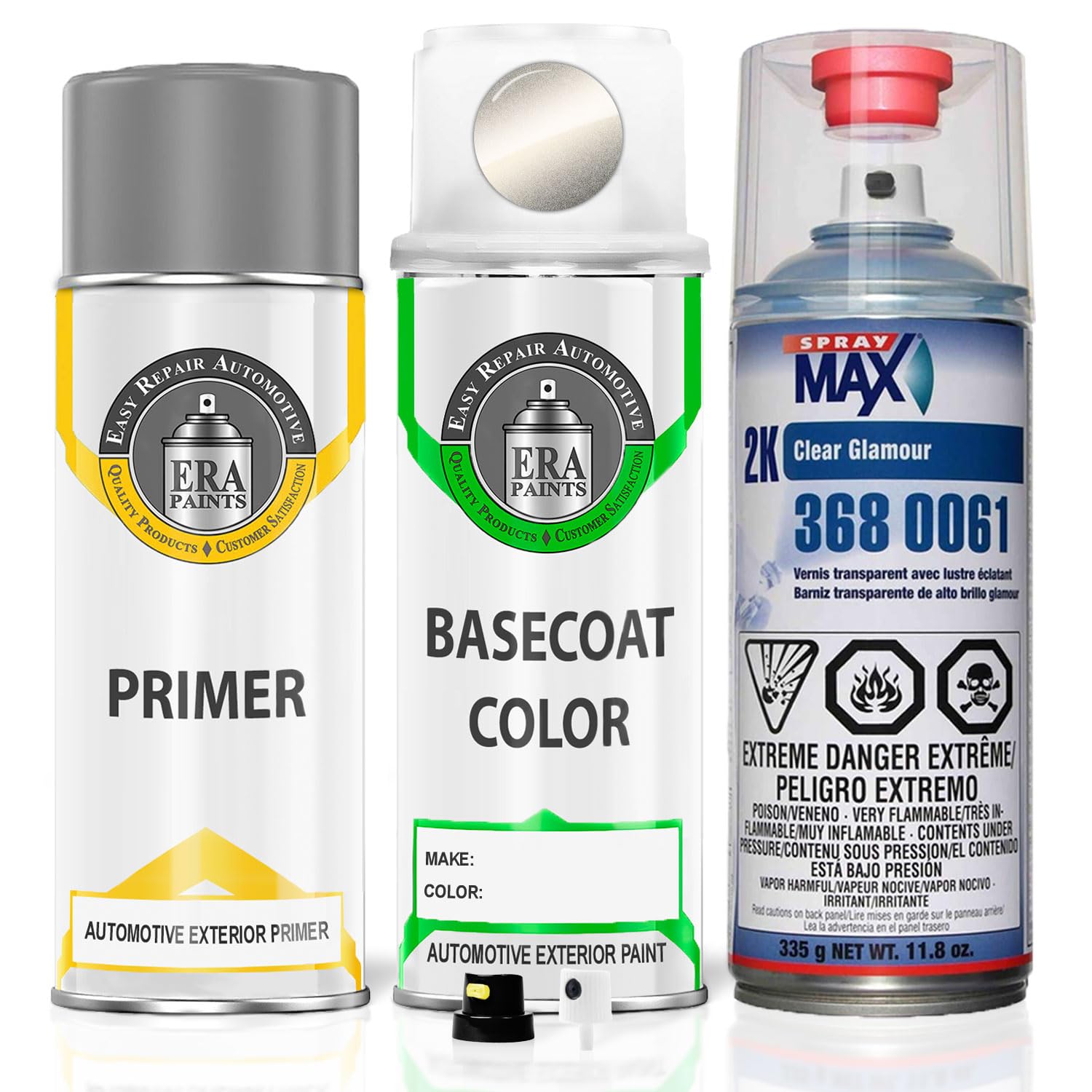 ERA Paints GAA/2123 Astral Gold Metallic Automotive Spray Paint for JAGUAR - Exact Color Match Premium Kit with 2K 3680061 Clearcoat | Perfect for Car Touch-Ups, Restoration & Custom Projects