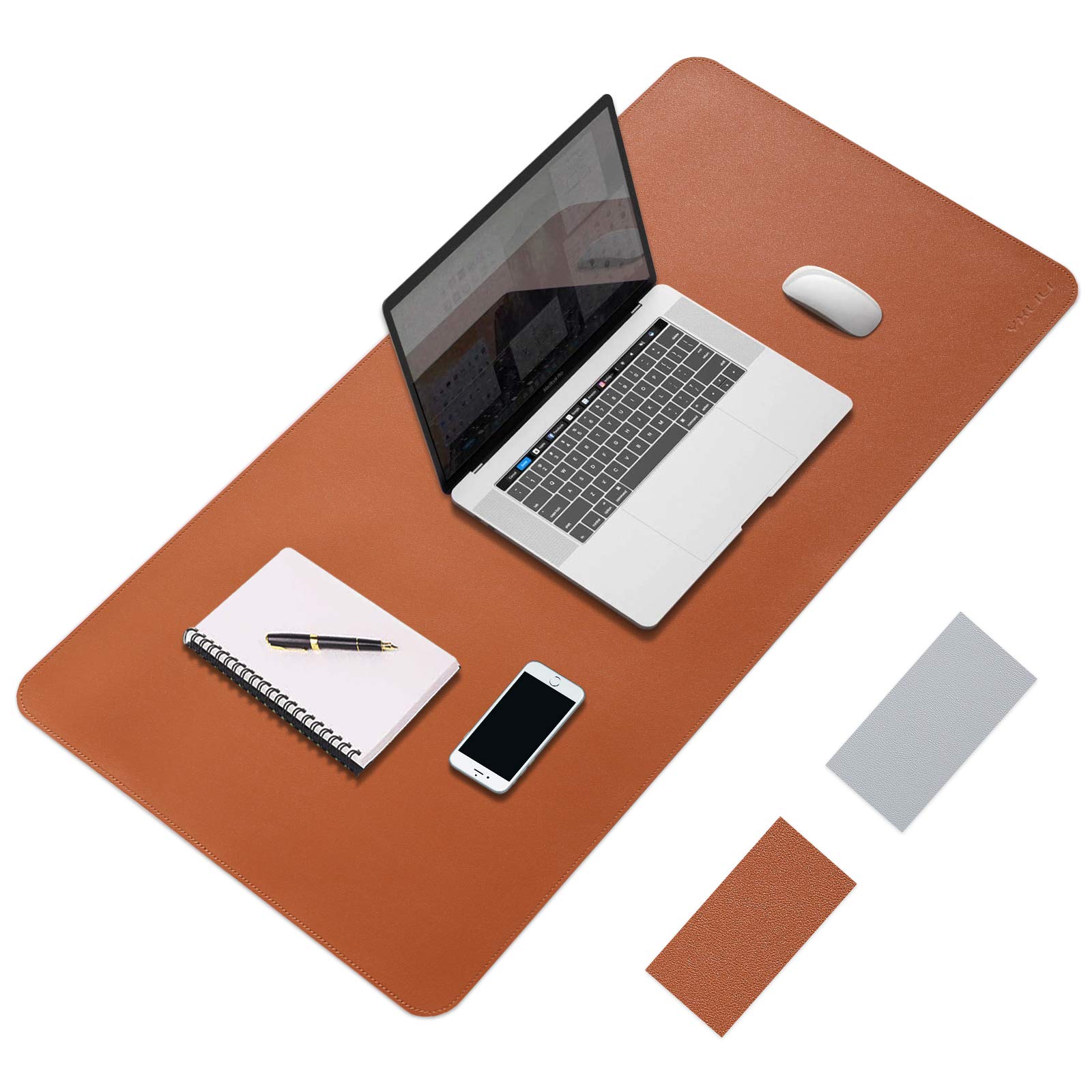 YXLIILI XXL Large Mouse Pad 31.5x15.8 Inch Dual-Sided PU Leather Desk Protector - Non-Slip Waterproof Extended Mouse Mat for Keyboard & Laptop - Easy to Clean Office & Home Workspace Accessory for PC, Mac, Gaming & Study Desk