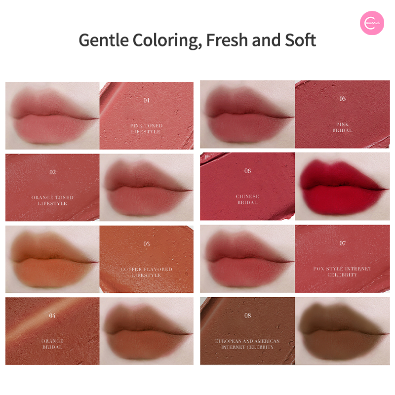 CARMELA Soft Matte Lip Mud Palette - Long Lasting Lipstick Set with 6 Velvety Shades for Women | Perfect for Everyday Wear, Parties & Special Occasions