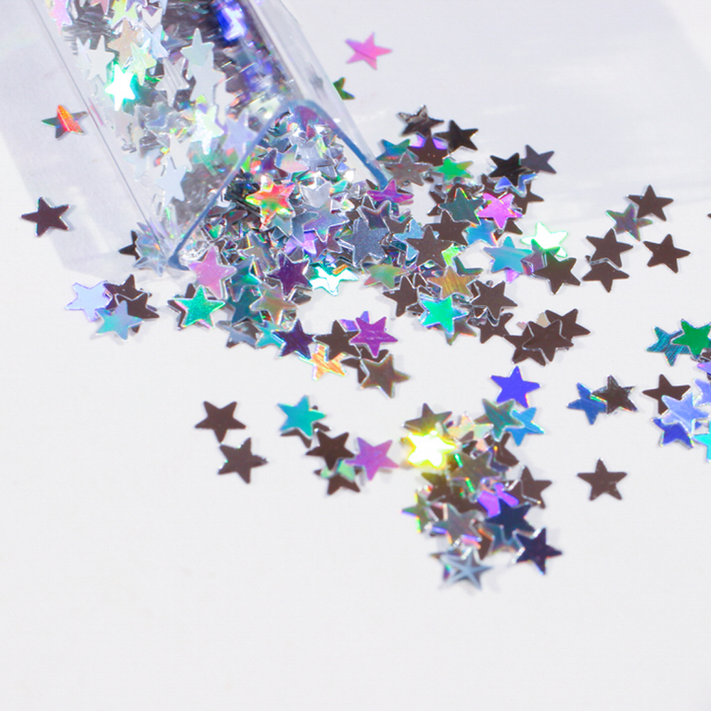 Lemonhead Silver Rainbow Stars Prisms - Colorful Reflective Stickers for DIY Crafts, Scrapbooking, and Home Decor | Perfect for Kids' Art Projects, Party Decorations & Gift Wrapping