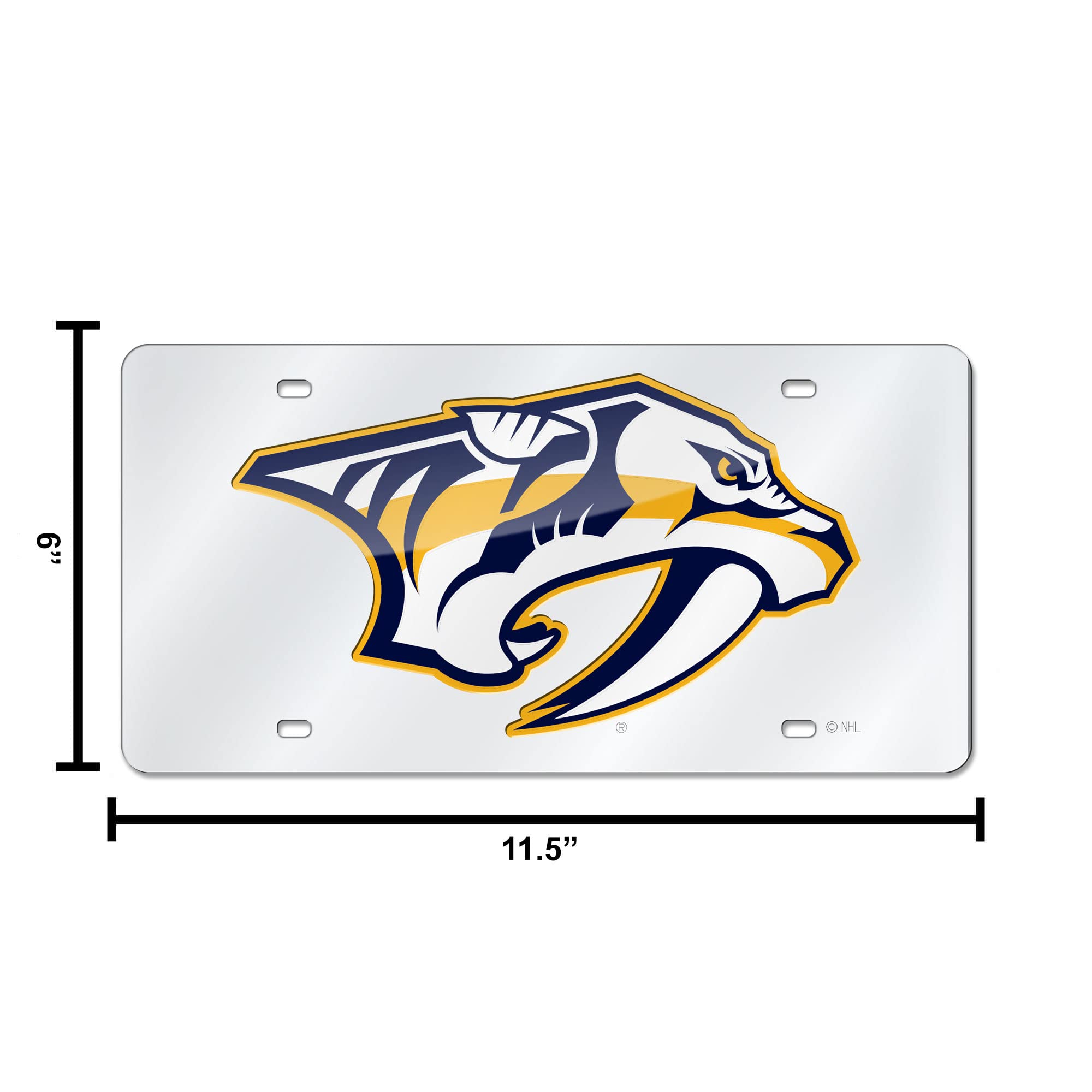 Official NHL Anaheim Ducks Laser Inlaid Metal License Plate Tag - Durable Car Front & Rear License Plate Cover for Hockey Fans - Perfect for Game Day, Tailgating & Showcasing Team Spirit