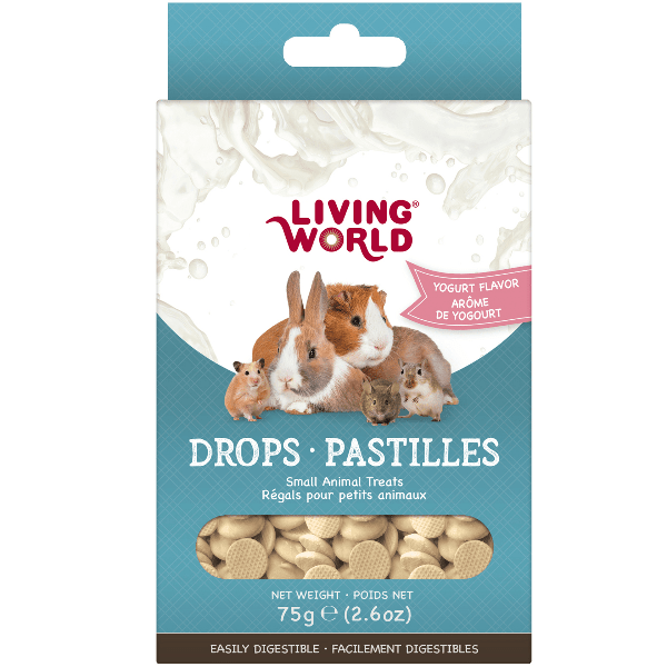 Living World Yogurt Flavor Drops - Healthy Small Animal Treats for Hamsters, Rabbits & Guinea Pigs - Perfect for Training, Bonding & Enrichment Activities