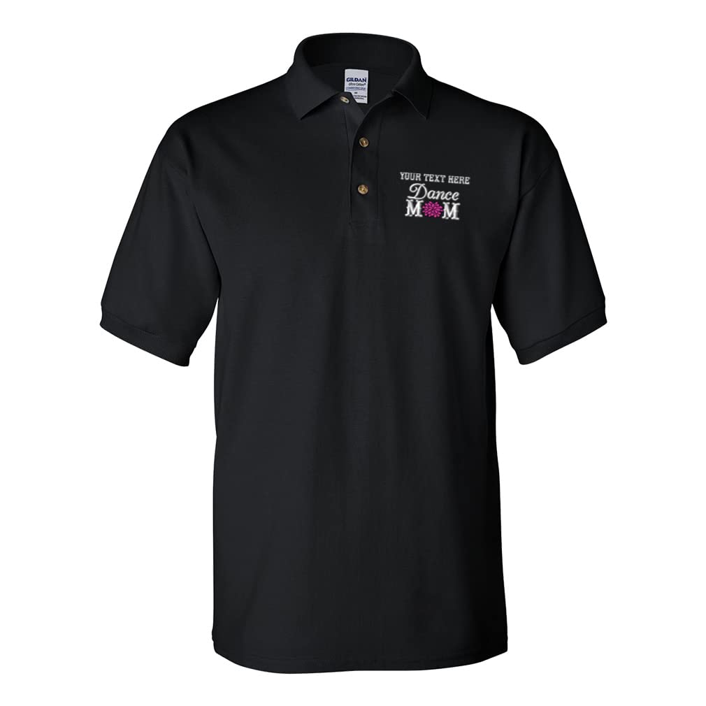 Custom Men's Polo Shirts - Breathable Cotton Short Sleeve Golf Tees for Dance Moms & Casual Wear - Perfect for Golf, Dance Events & Everyday Outfits