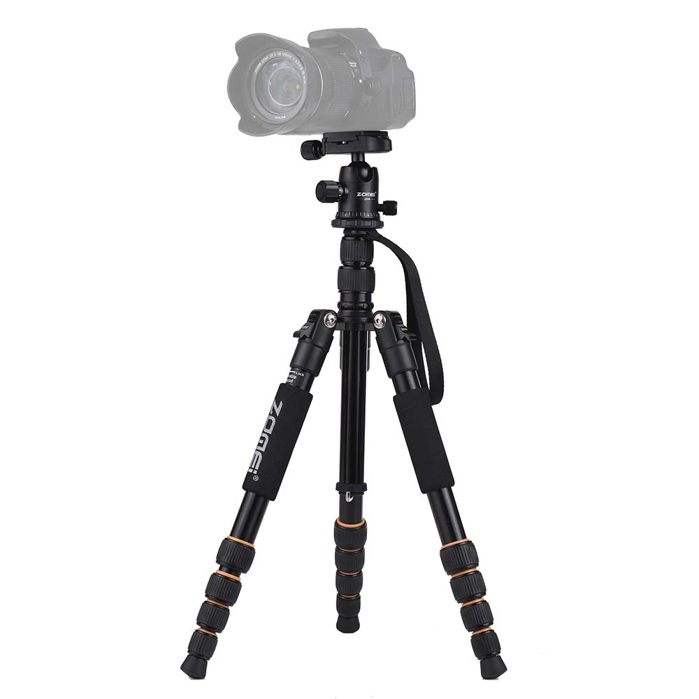 Q666 TRIPOD HUIOP Q666 59-Inch Lightweight Aluminum Alloy Camera Tripod Monopod with Ball Head & Quick Release Plate - Compact Travel Tripod for DSLR Cameras - Perfect for Photography, Vlogging, and Outdoor Adventures