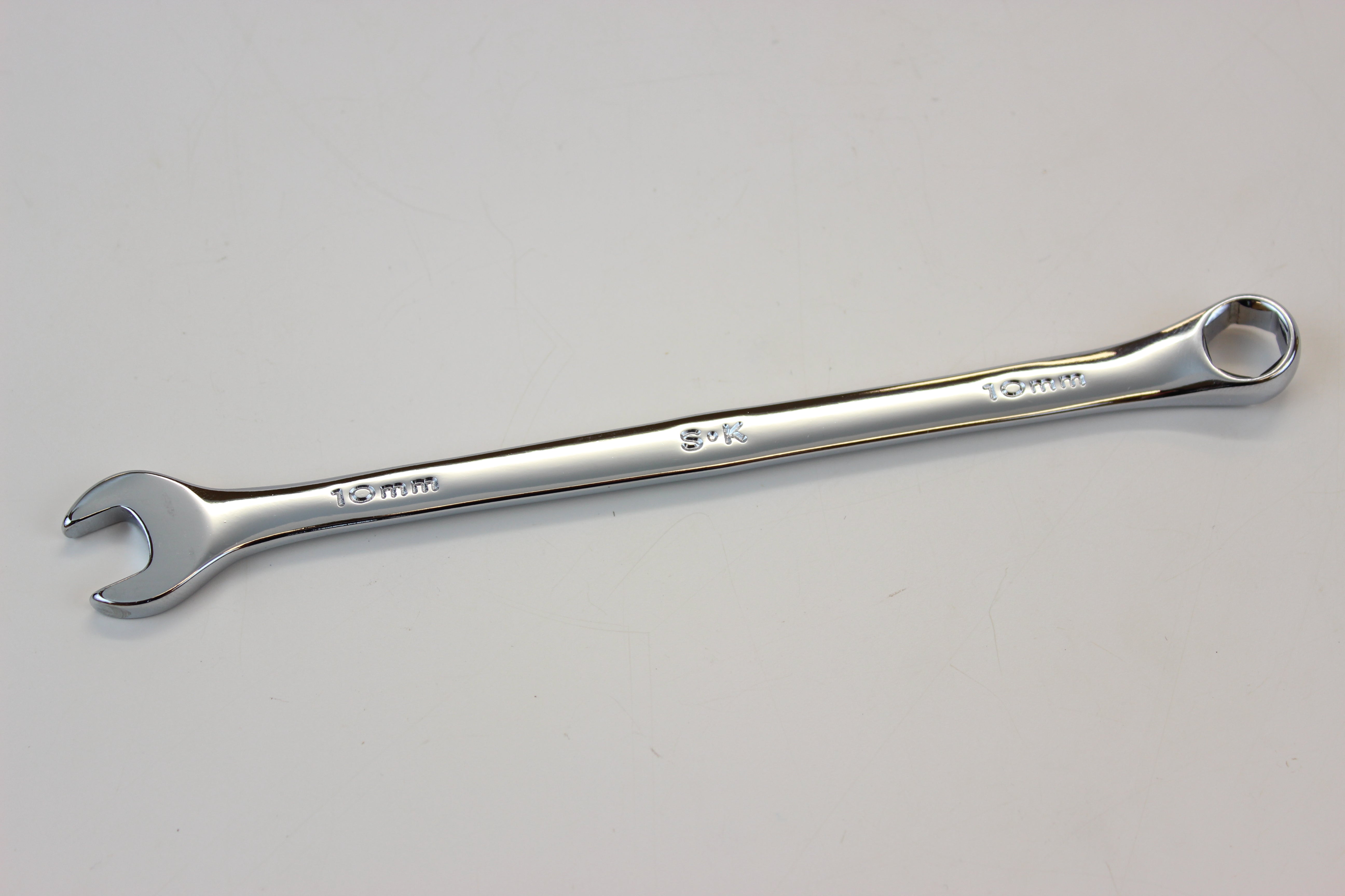 10mm 6-Point Metric Long Combination Chrome Wrench - Professional Automotive & DIY Tool for Tight Spaces