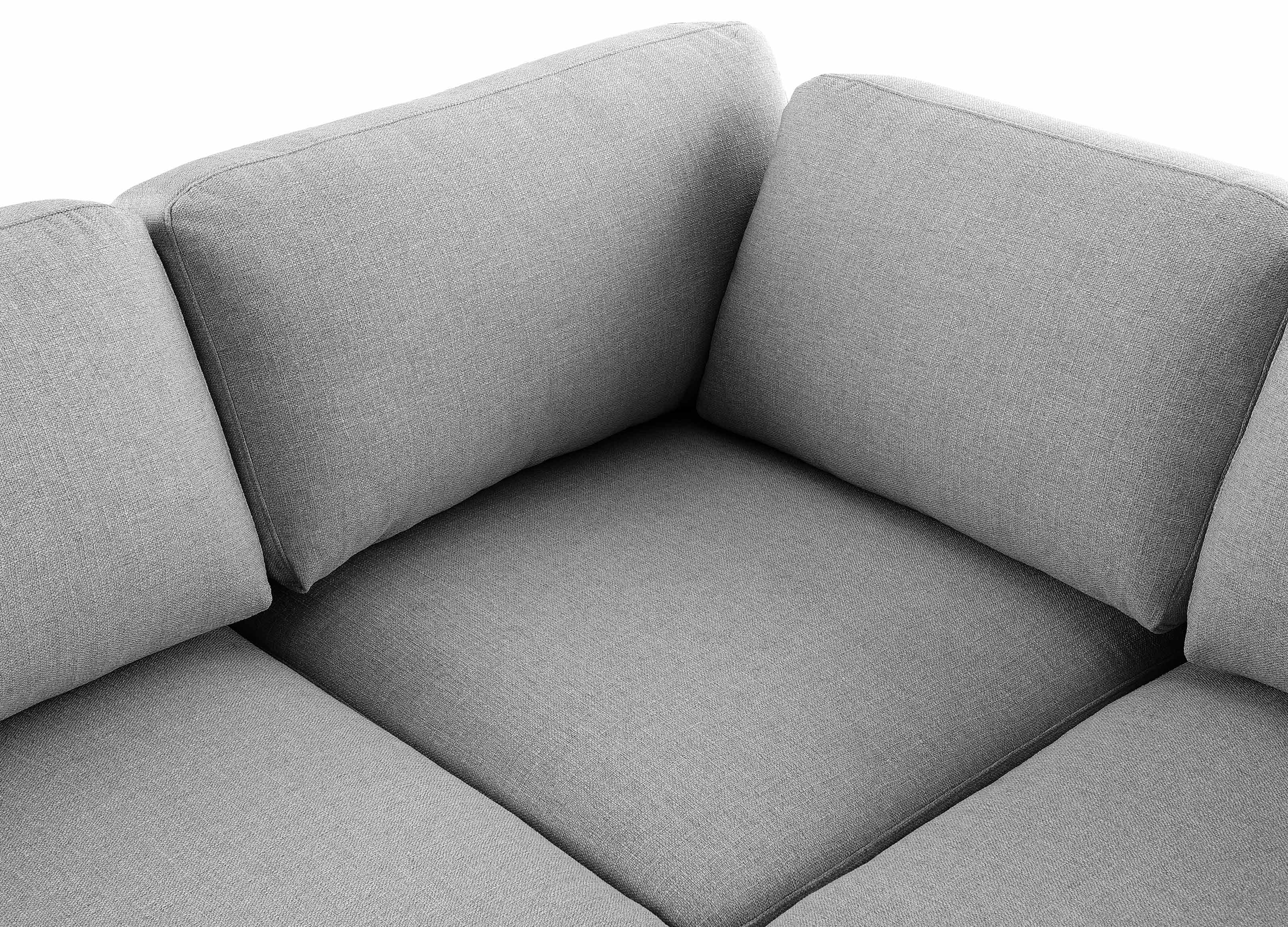 Beckham Durable Linen Textured Fabric Modular Sectional Sofa - Modern Living Room Furniture for Home Theater & Family Gatherings