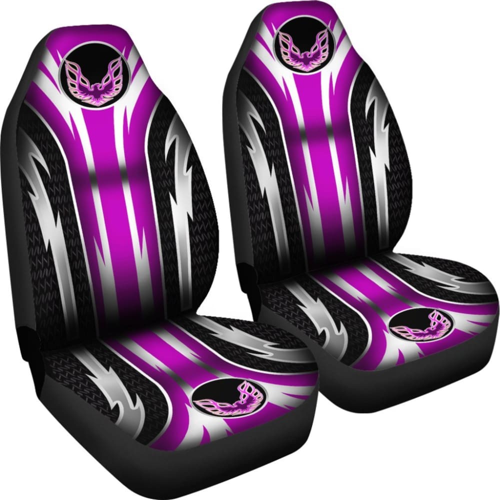 Pink Pontiac Firebird Front Seat Covers - Custom Fit 2-Piece Set for 144627 Model | Perfect for Car Interior Upgrade & Protection