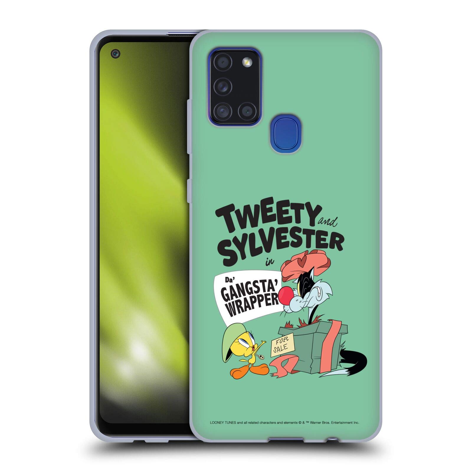 Looney Tunes Tweety & Sylvester Cat Soft Gel Case for Samsung Galaxy A21s (2020) - Durable Protective Phone Cover with Cartoon Design for Daily Use & Gifts
