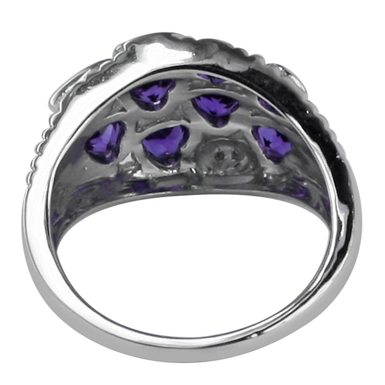 Amethyst Birthstone Ring 1.16ct Sterling Silver for Women - Wedding Gift