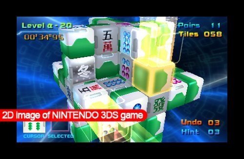 Renewed Mahjong CUB3D Game for Nintendo 3DS - Classic Tile Puzzle Game for Home Entertainment & Travel