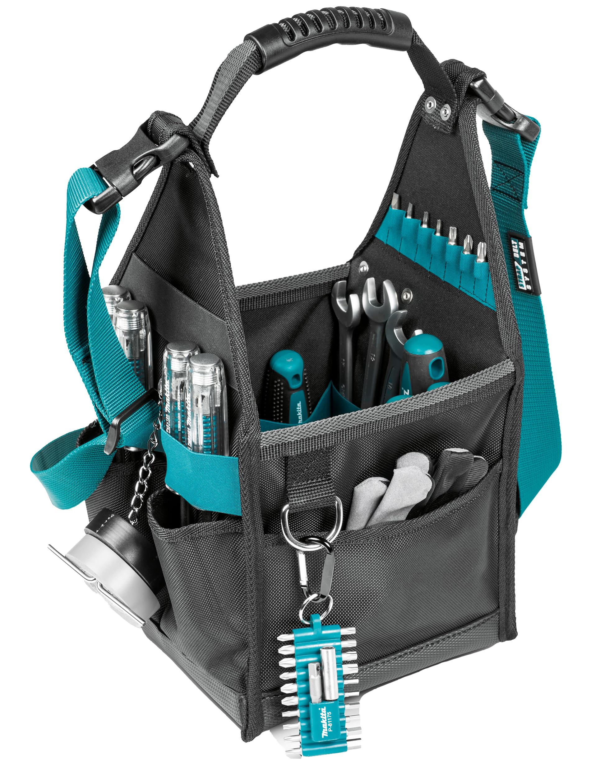 Makita E-05527 Heavy Duty Bucket Tool Organizer - Durable Tool Storage Bag for Construction, Plumbing & DIY Projects - Perfect for Job Sites, Workshops & Home Garage Organization