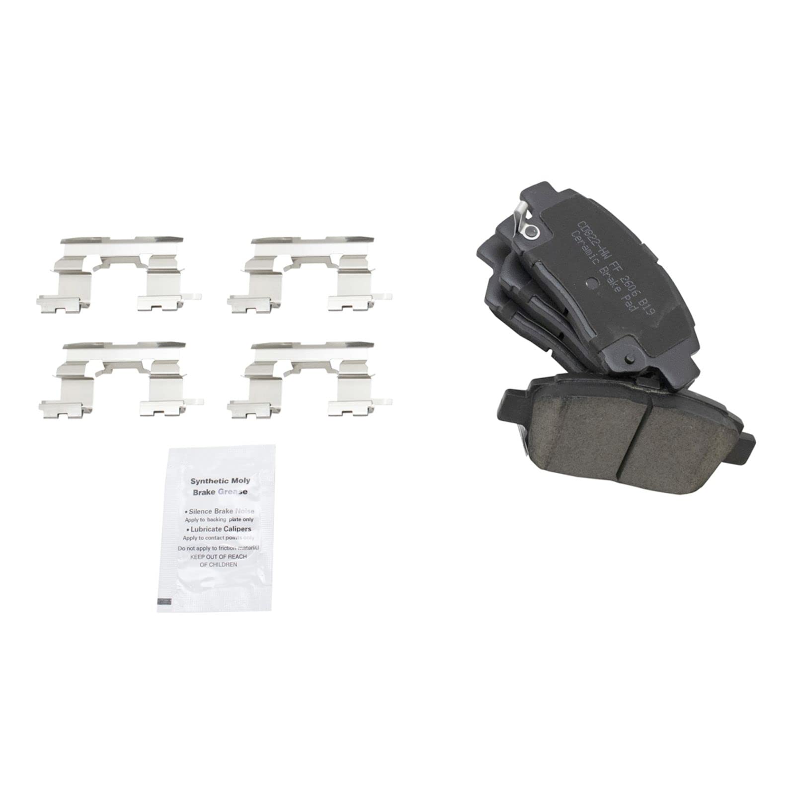 High-Performance Front & Rear Posi Ceramic Brake Pads with Rear Drum Shoes & Hardware Kit - Compatible with Scion - Perfect for Smooth Stops & Enhanced Safety in City Driving & Highway Conditions