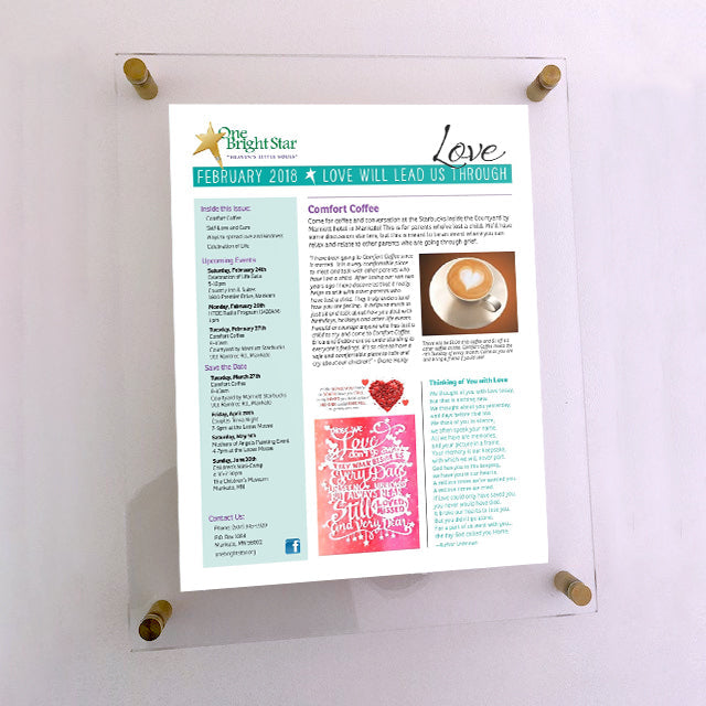 20 x 20 Inch Clear Acrylic Floating Wall Sign Holder with Standoff Hardware - Perfect for Retail Displays, Restaurant Menus, and Office Signage