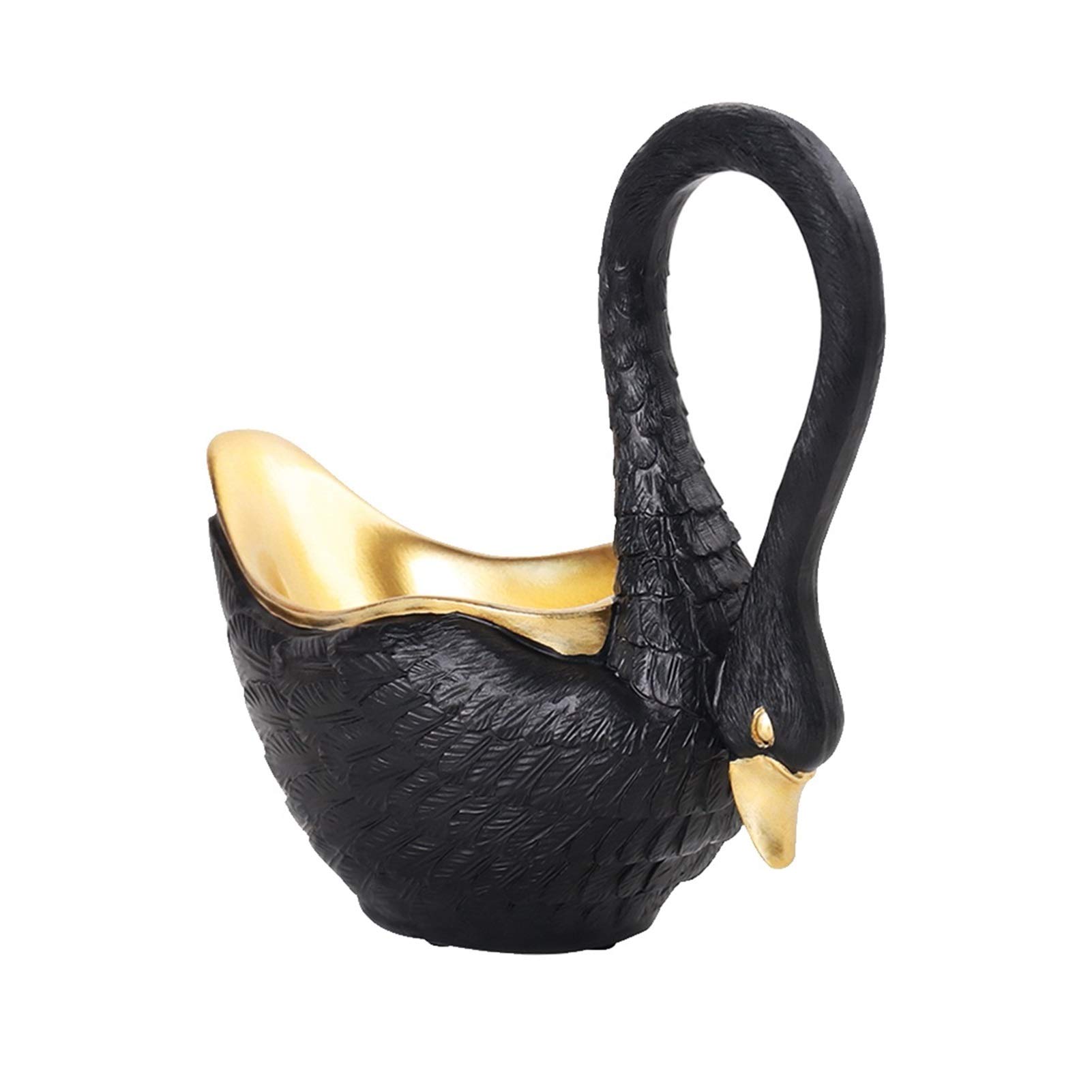 MASME Elegant Black Swan Key Bowl - Stylish Entryway Organizer for Keys, Jewelry & Watches | Porch, Living Room, Coffee Table Decor | Perfect Wedding & Housewarming Gift (Use: Home, Office, Hotel Lobby)