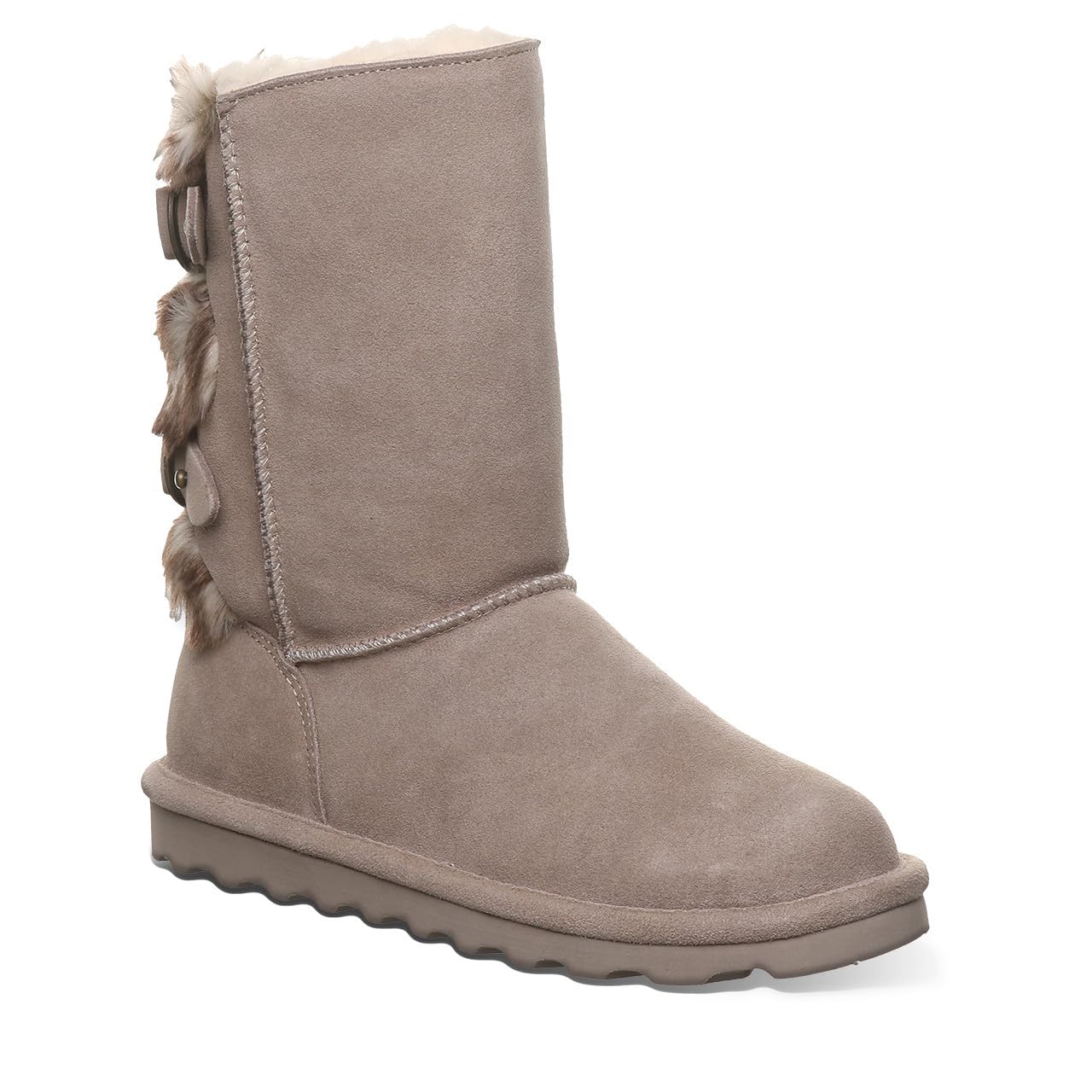 BEARPAW Women's Eloise Suede Slip-On Winter Boots - Comfortable & Warm, Multiple Colors (Tan, Black, Brown) | Perfect for Casual Outfits, Snow Days & Cozy Indoor Wear